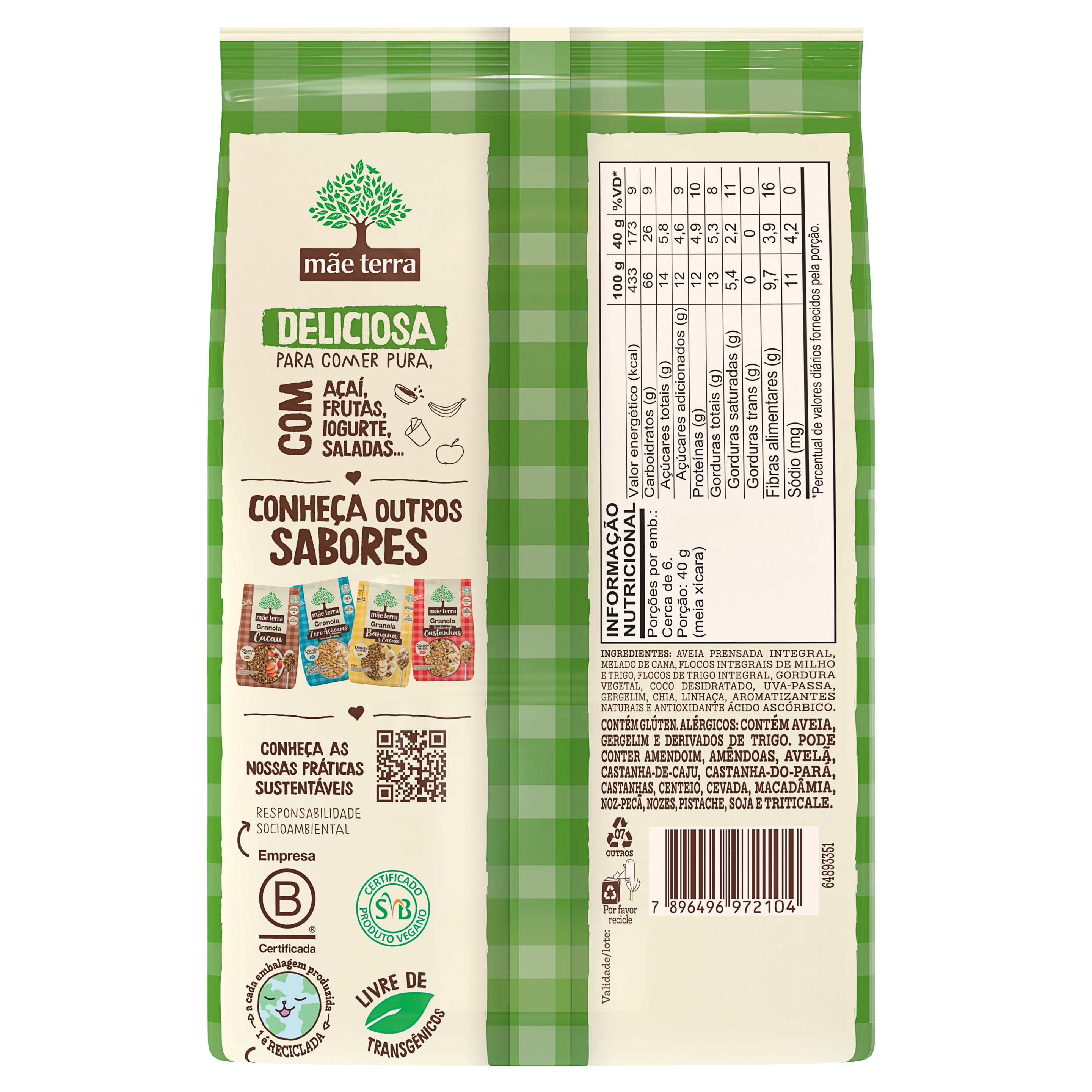 Granola Frutas e Mel Vegano