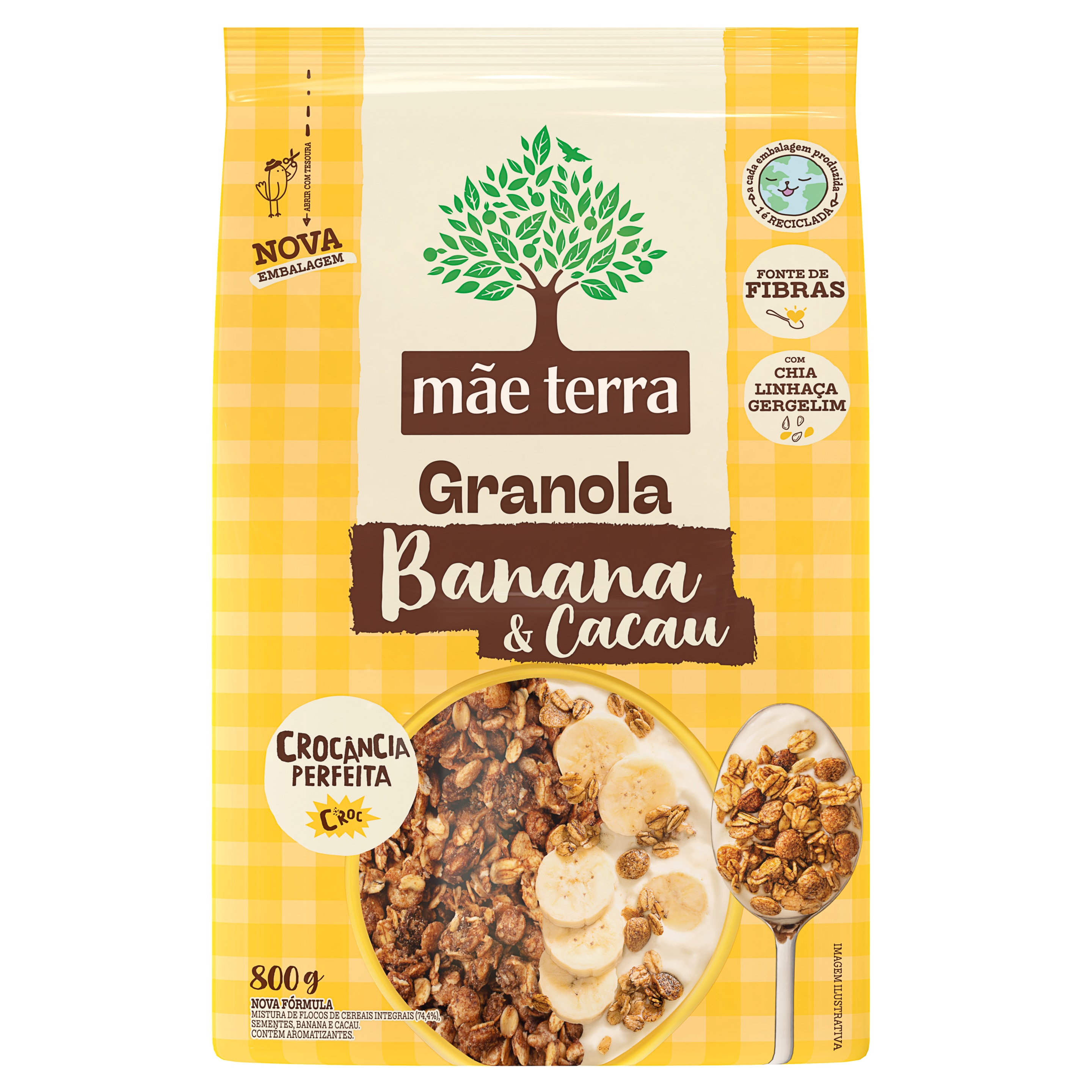 Granola Banana e Cacau