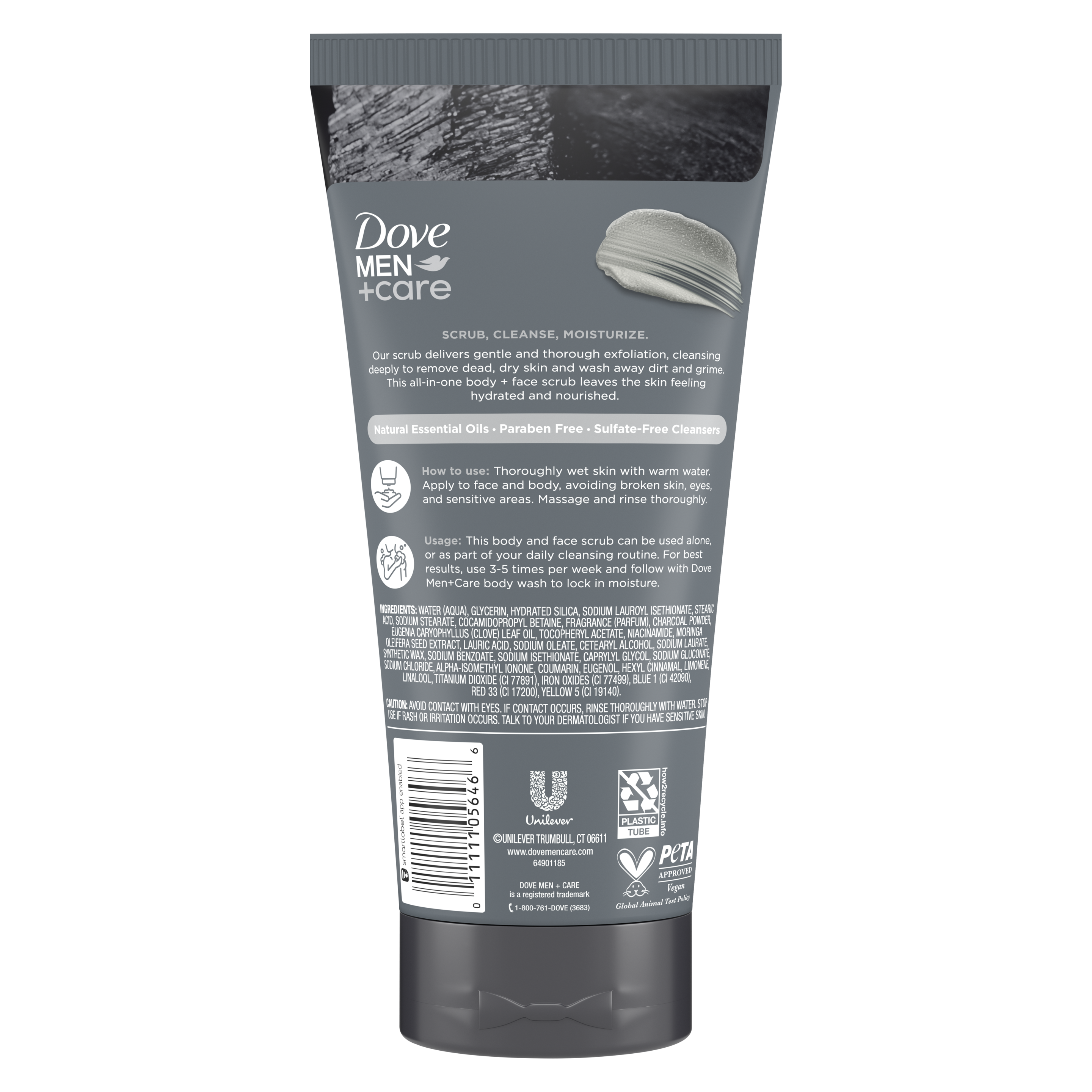 Men+Care Charcoal + Clove Oil Body + Face Scrub