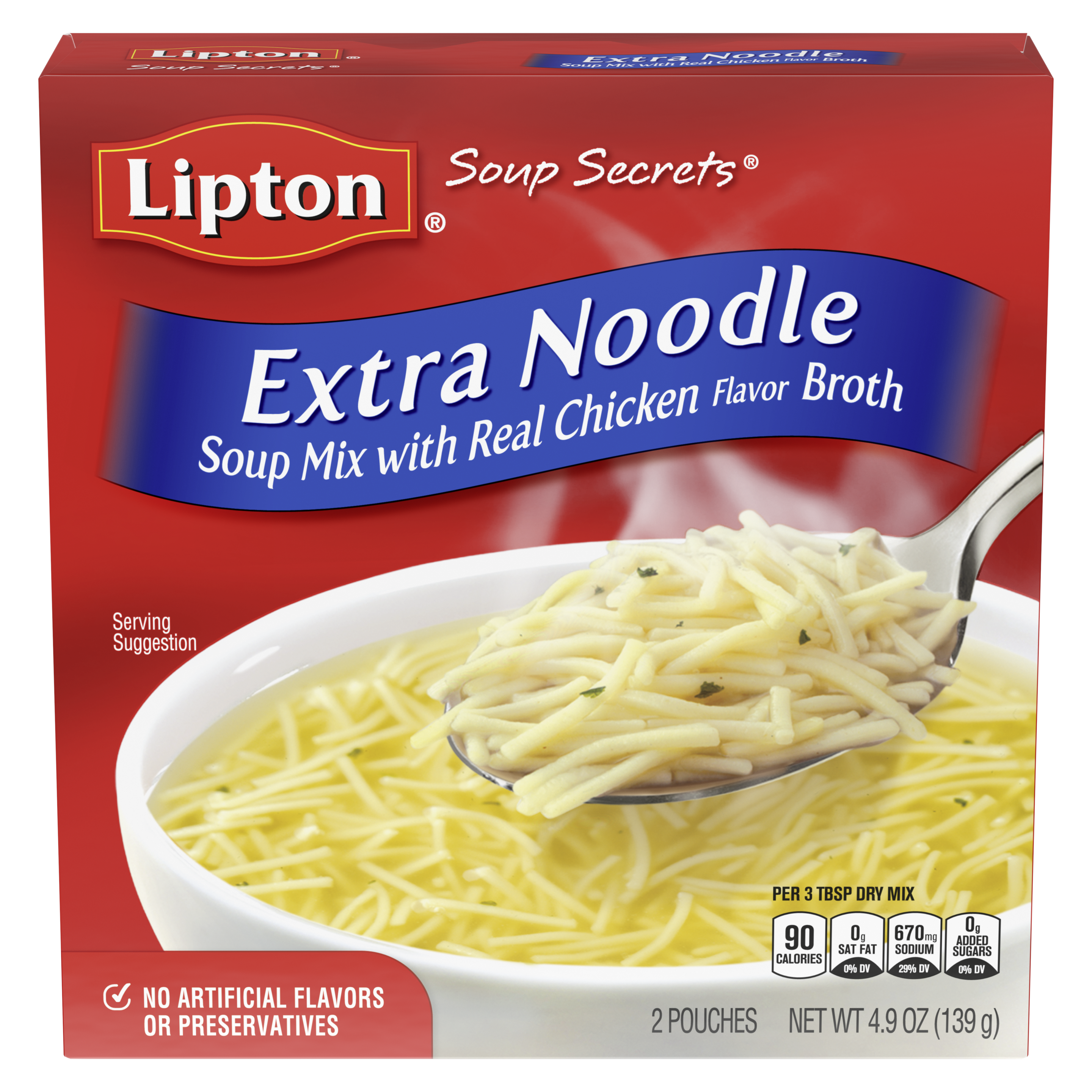 Lipton Extra Noodle Chicken Flavor Soup Mix