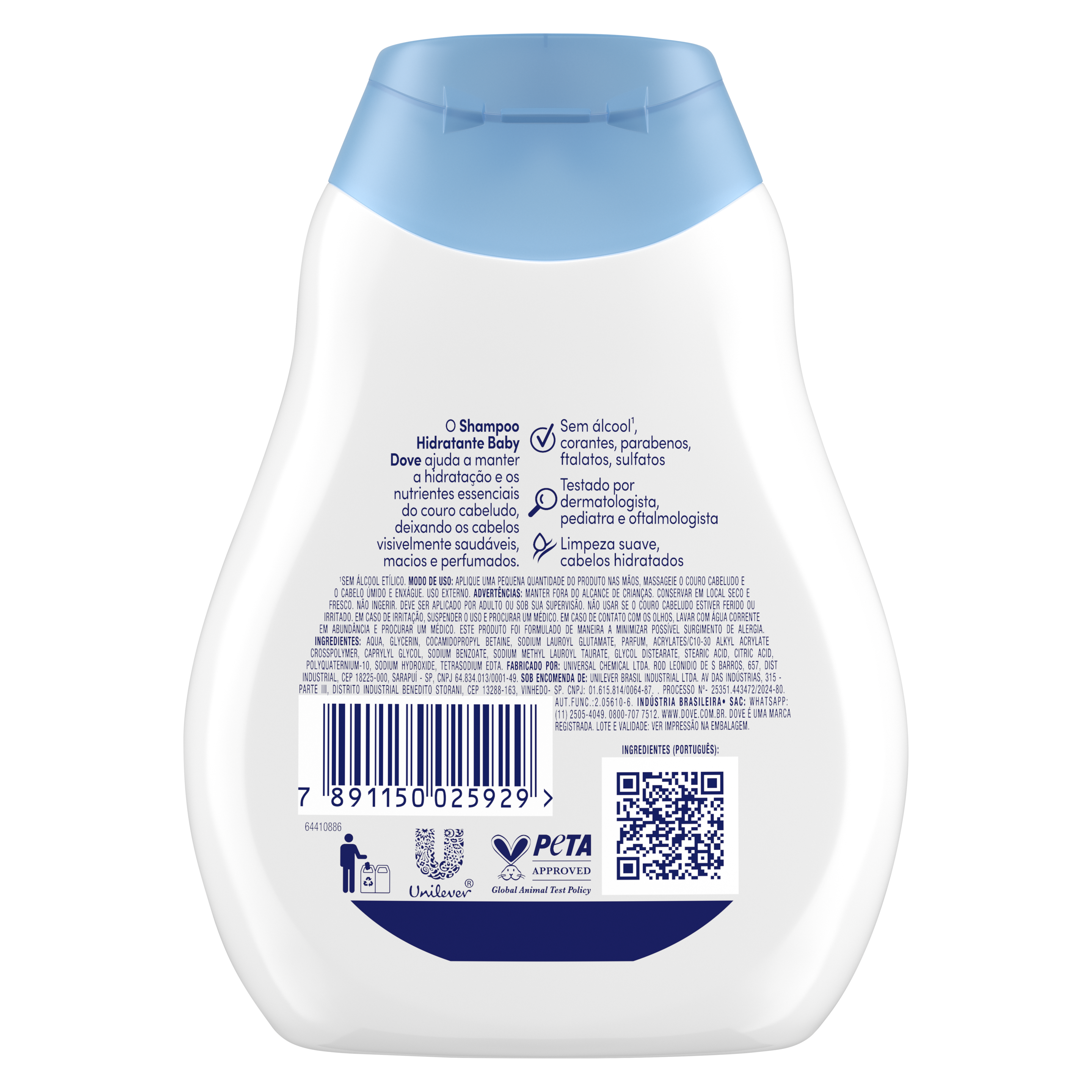 Shampoo Baby Dove Hidratação Enriquecida