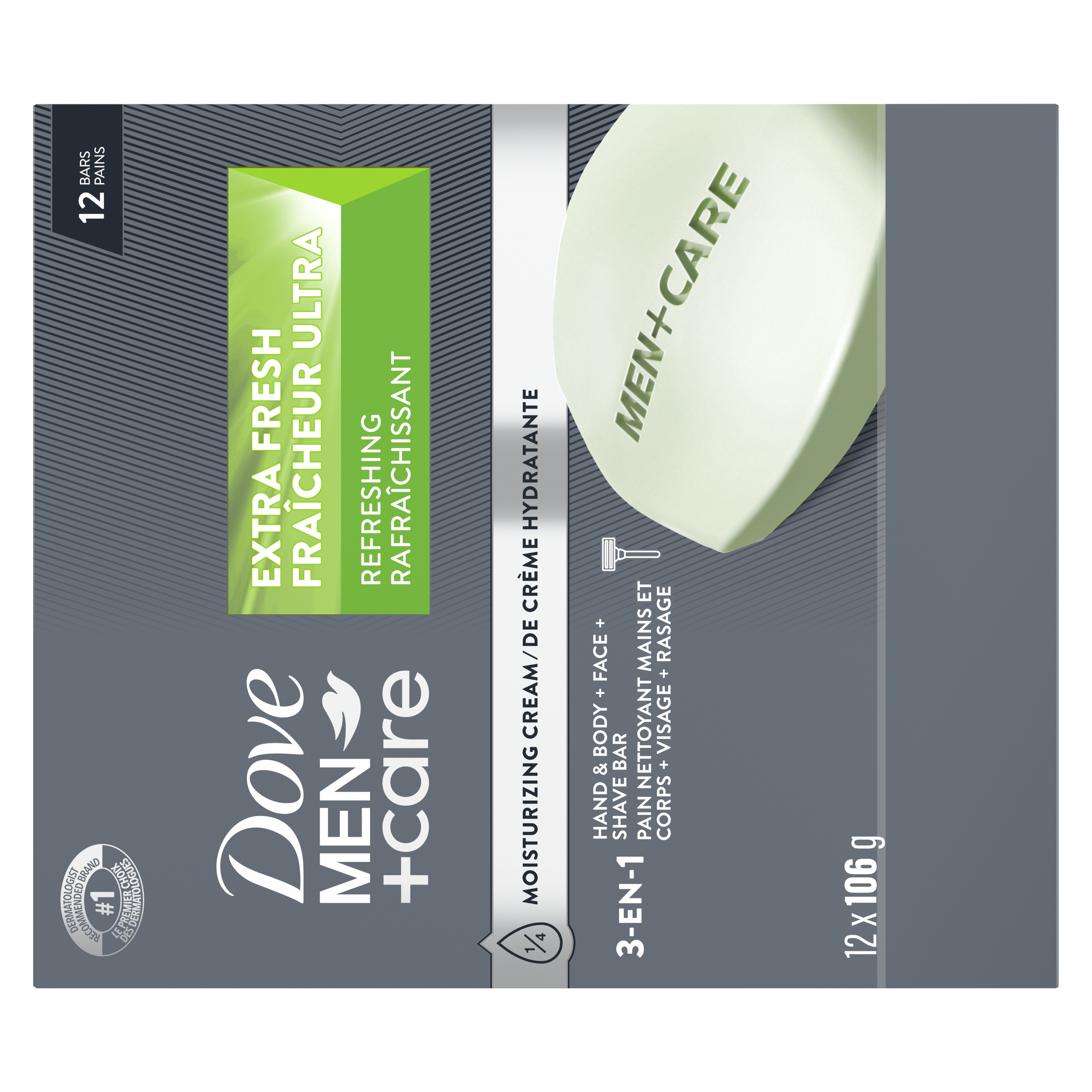 Pain nettoyant pour le corps et le visage Men+Care Fraîcheur ultra