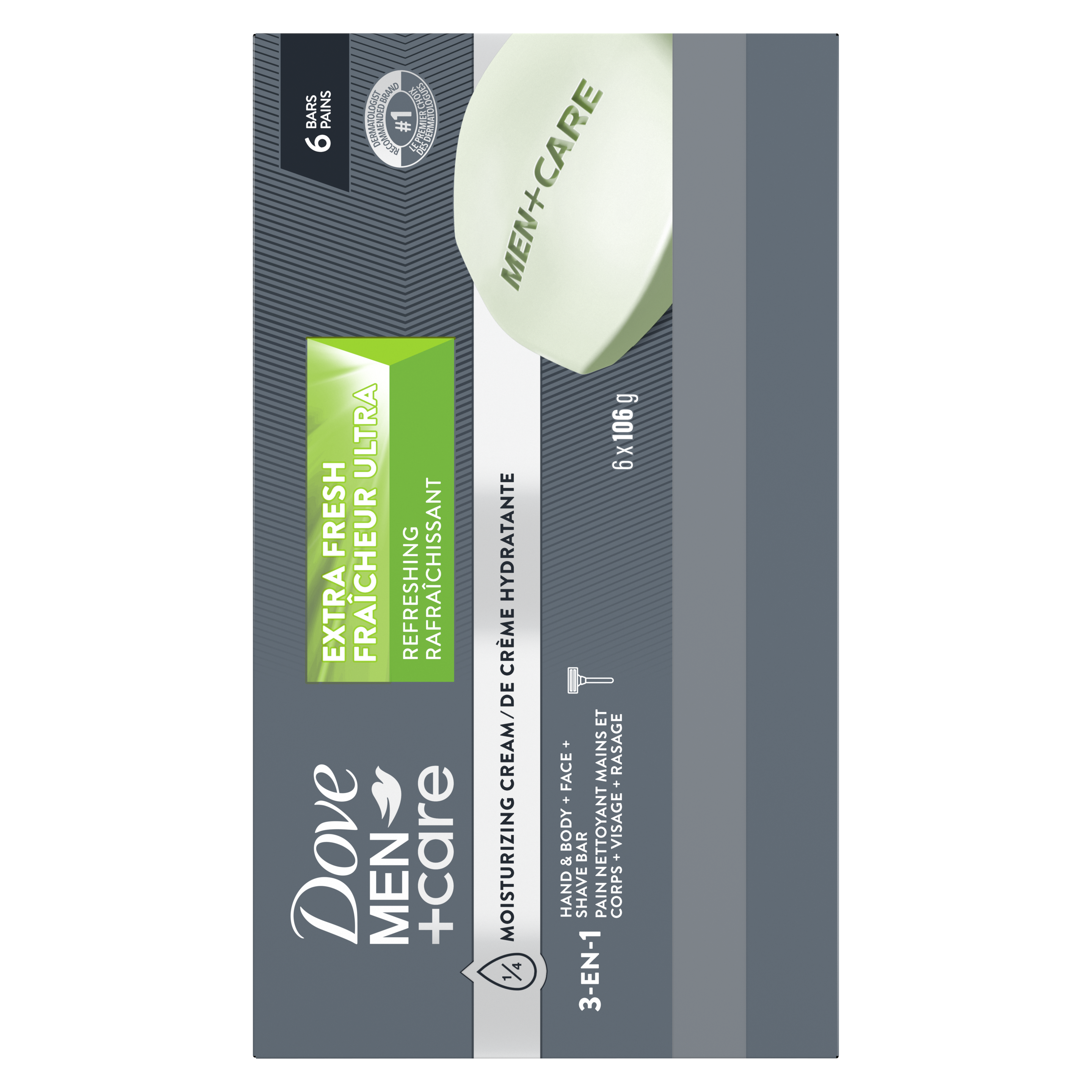 Pain nettoyant pour le corps et le visage Men+Care Fraîcheur ultra