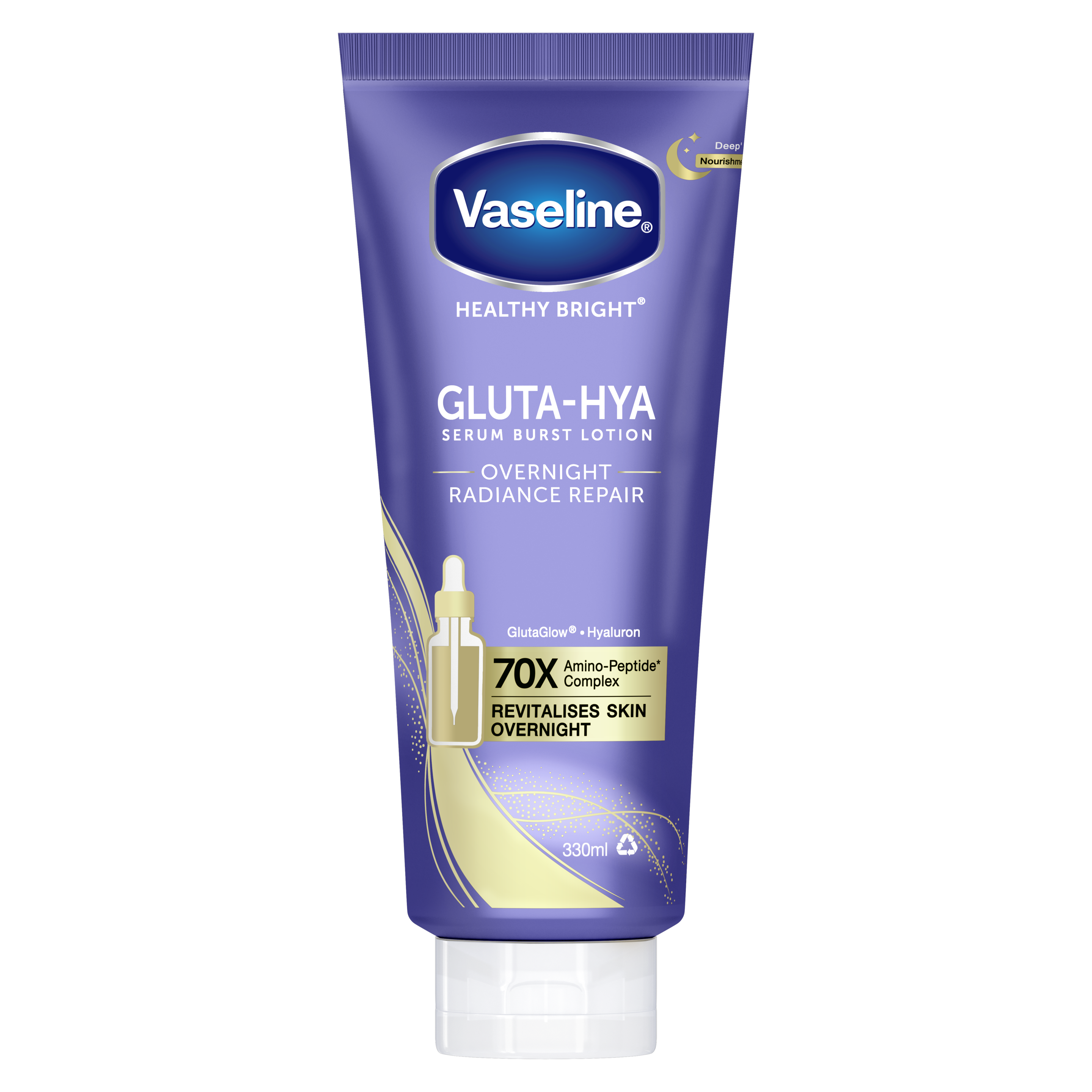 Vaseline Gluta Hya Serum Burst Lotion Overnight Radiance Repair packshot