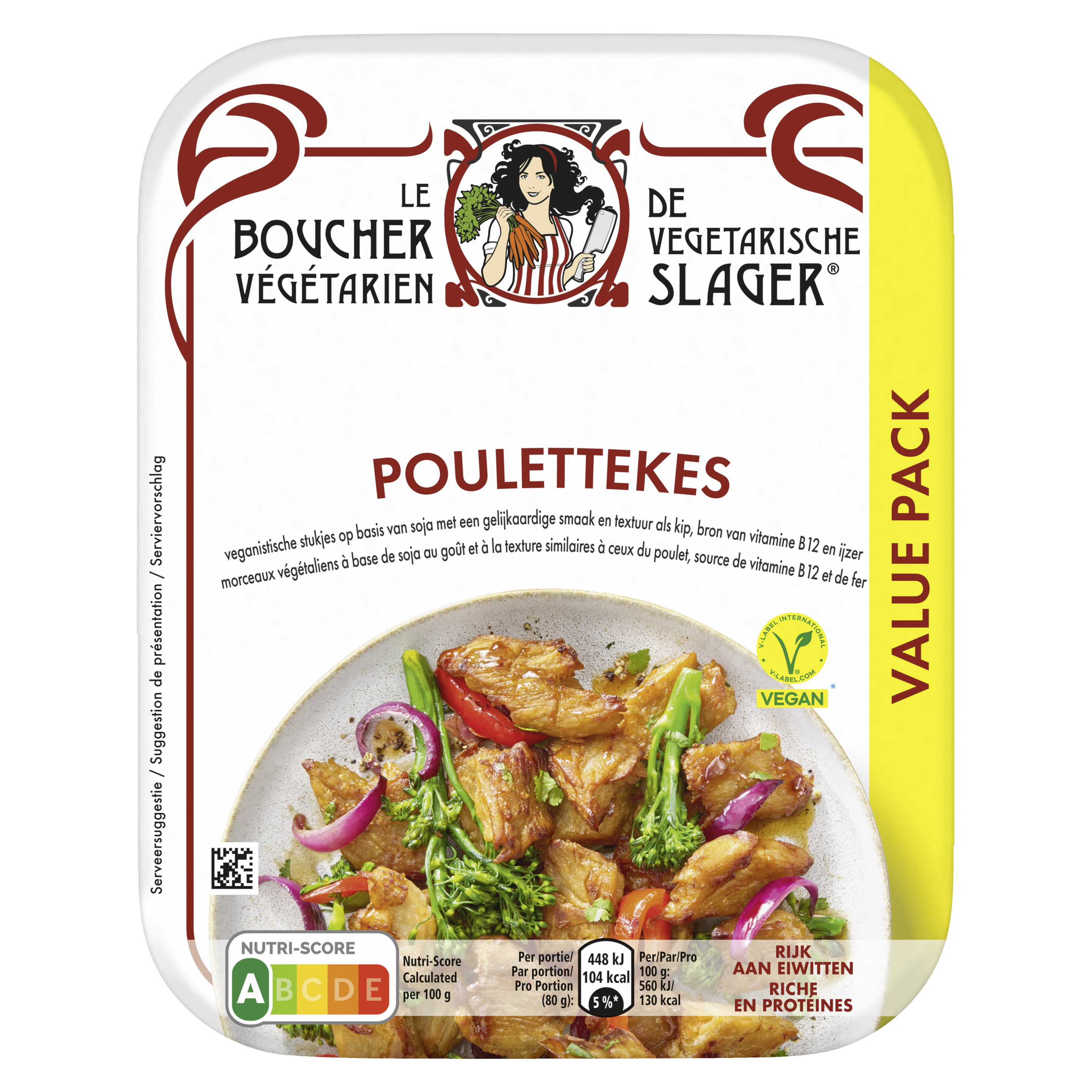 De Vegetarische Slager Poulettekes XL 300gr packshot