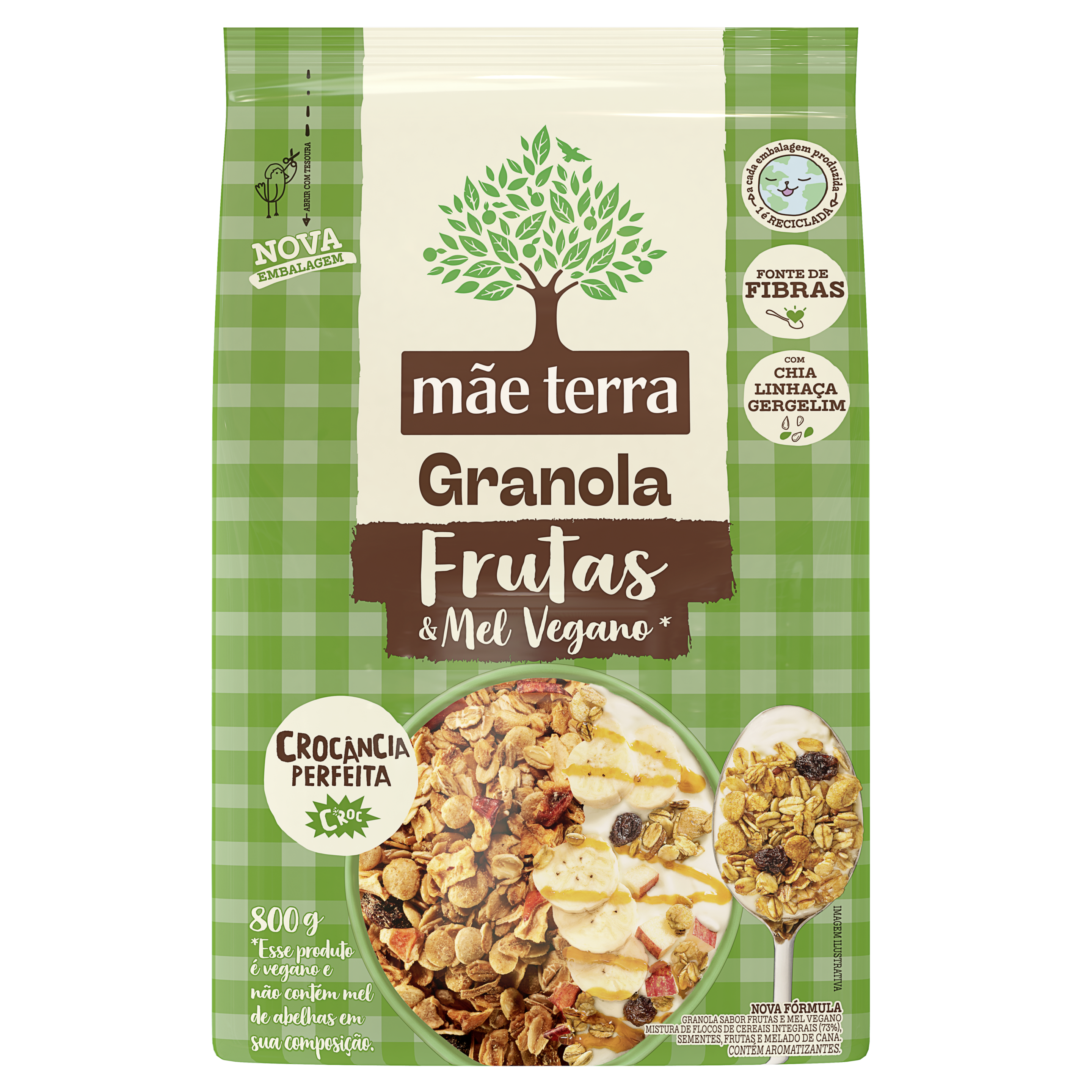 Granola Frutas e Mel Vegano