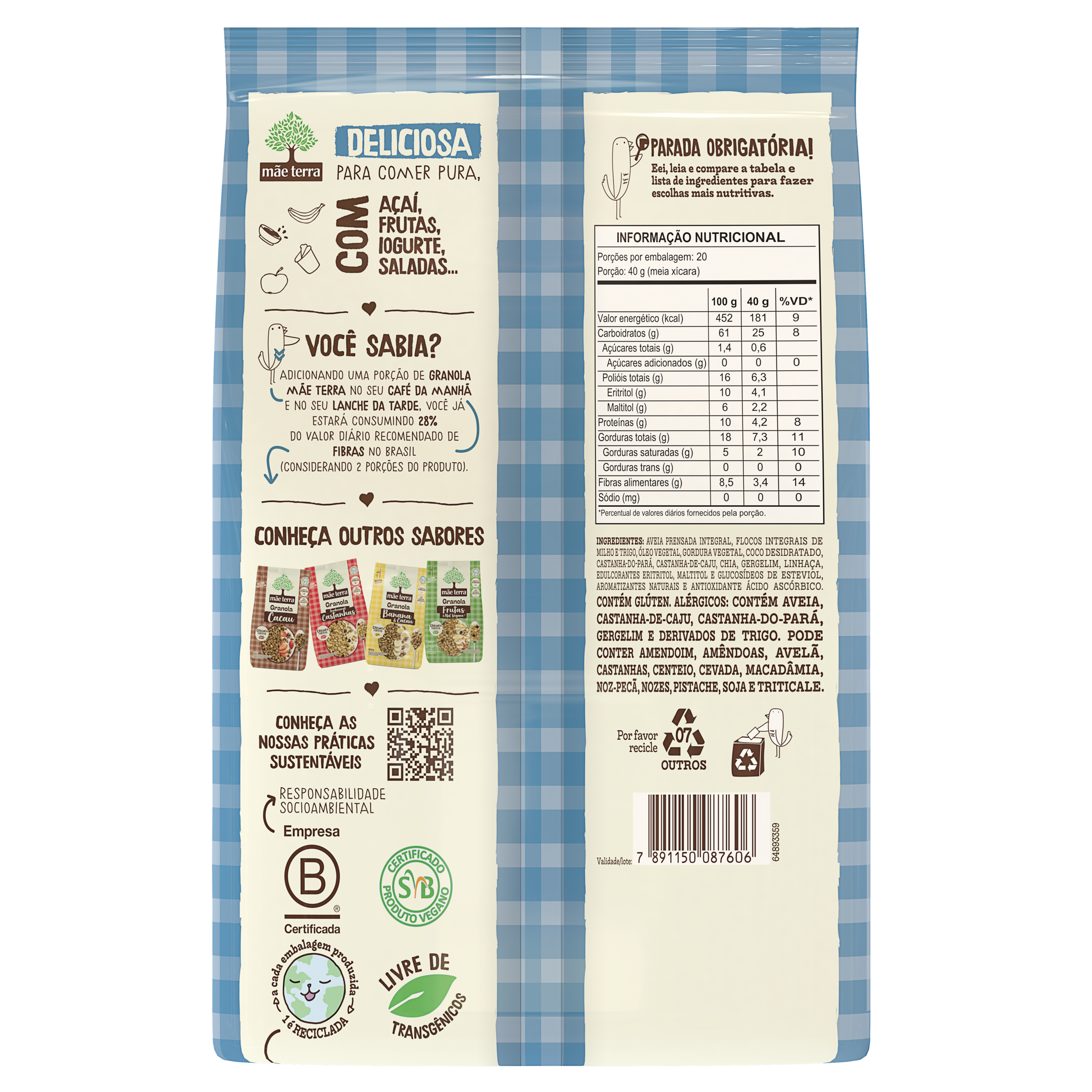 Granola Tradicional Zero Açúcares