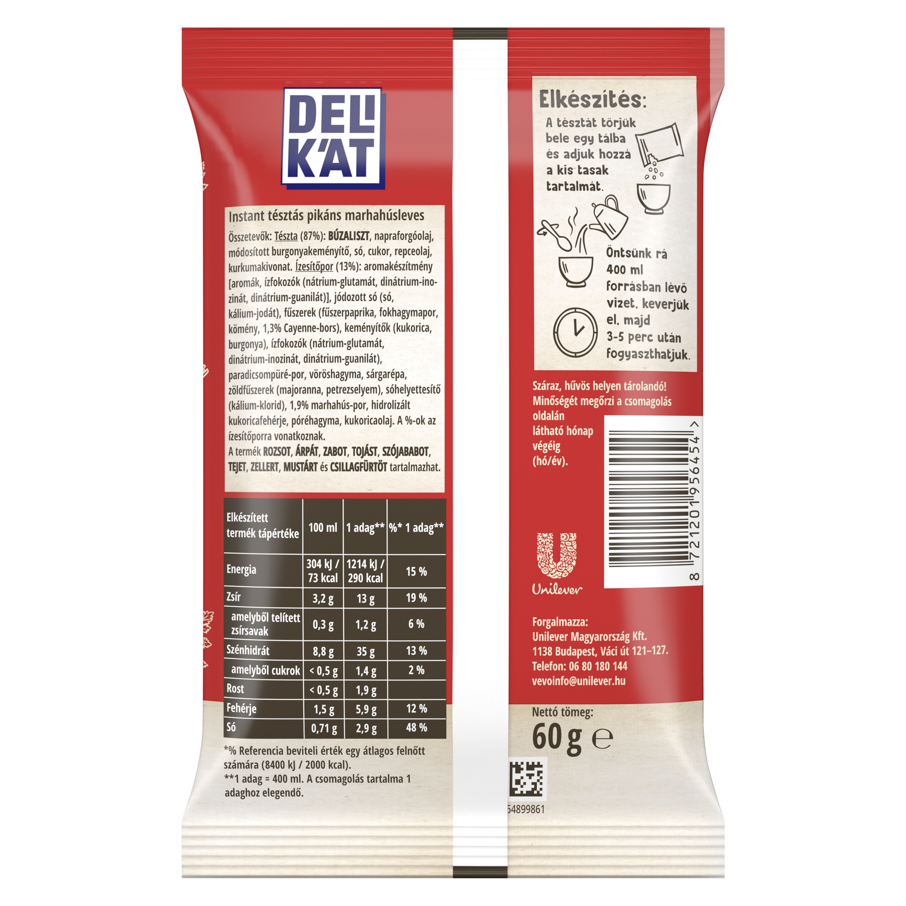 Delikát Csurigtésztás Pikáns marhahúsleves