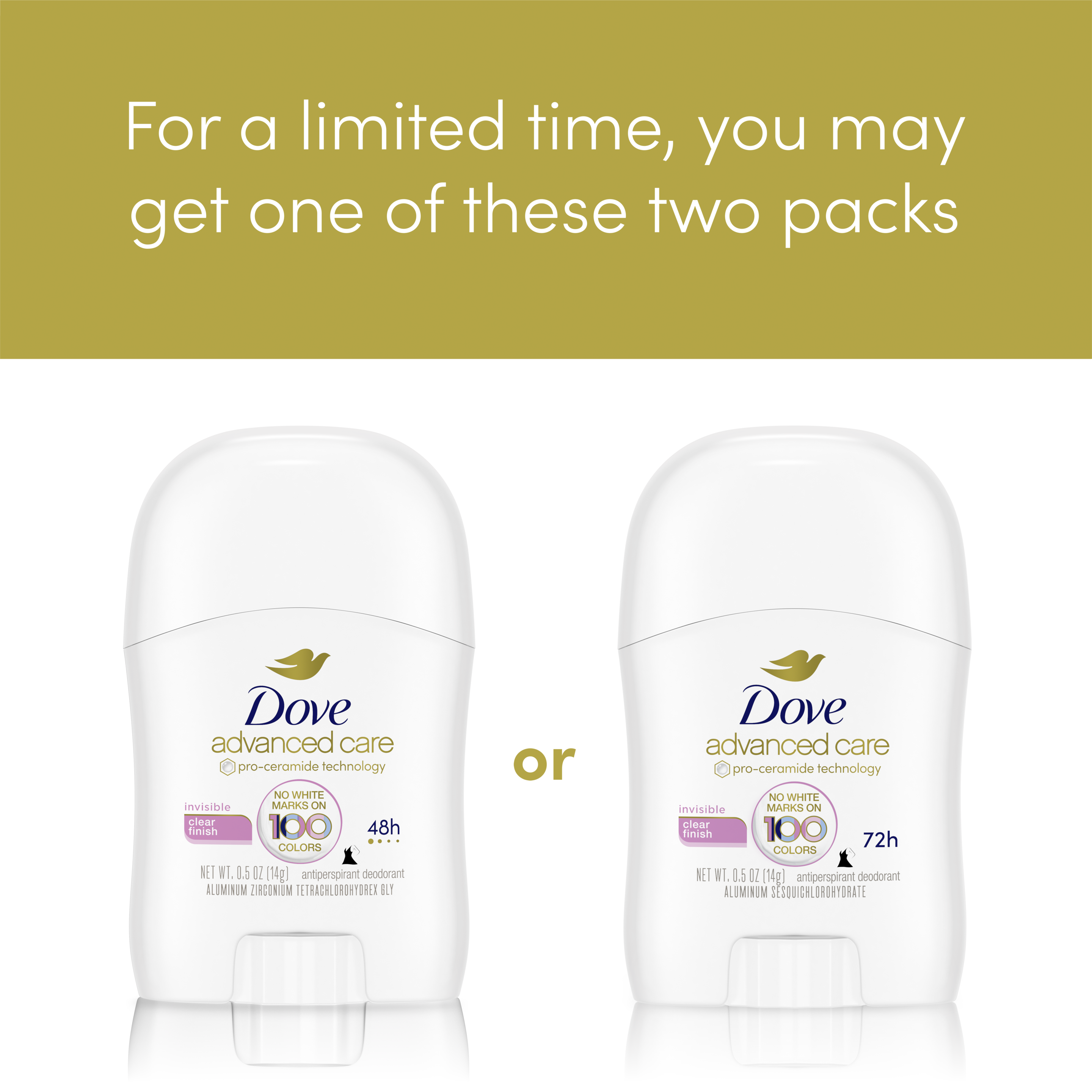 Advanced Care Clear Finish Antiperspirant Stick