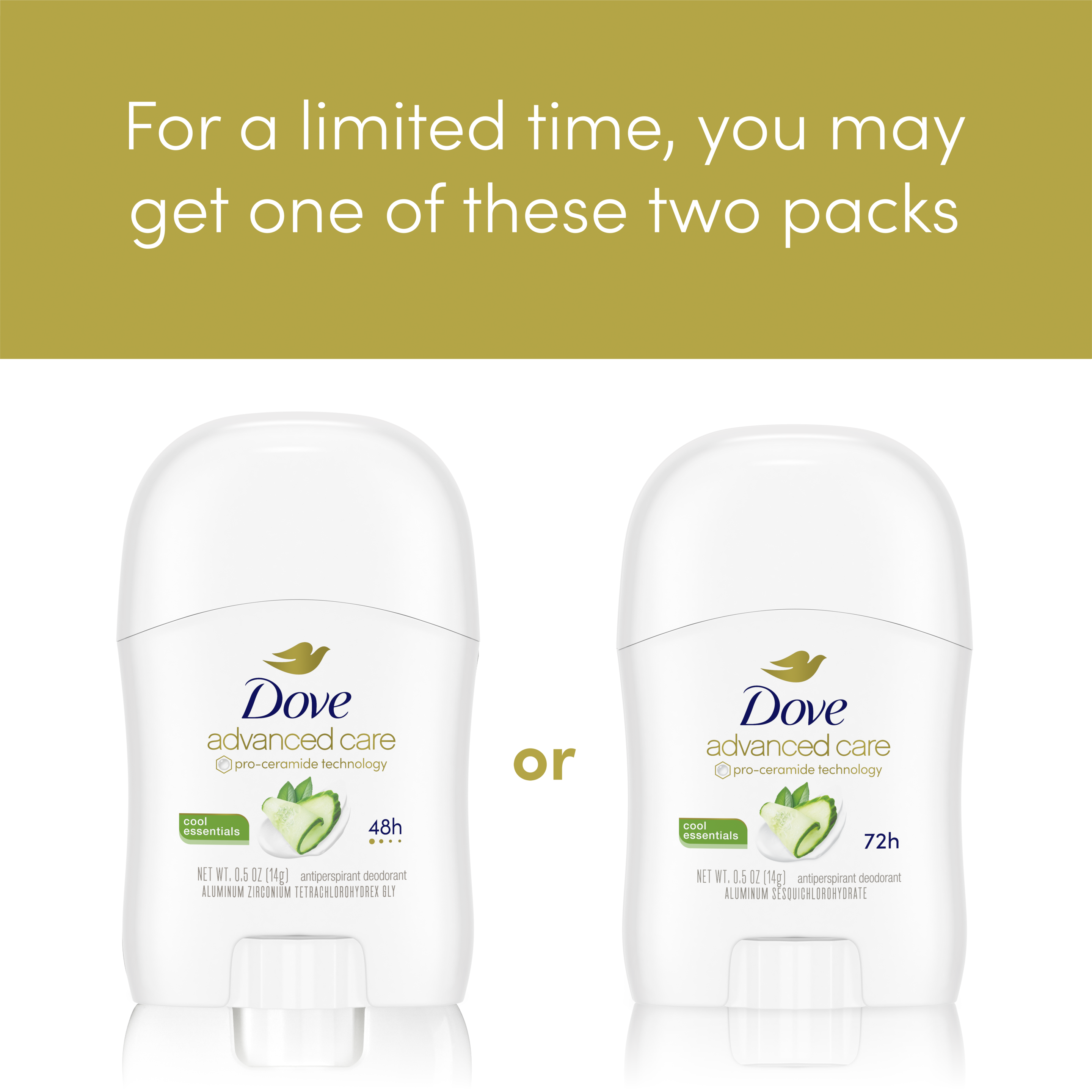 Advanced Care Cool Essentials Antiperspirant Deodorant Stick