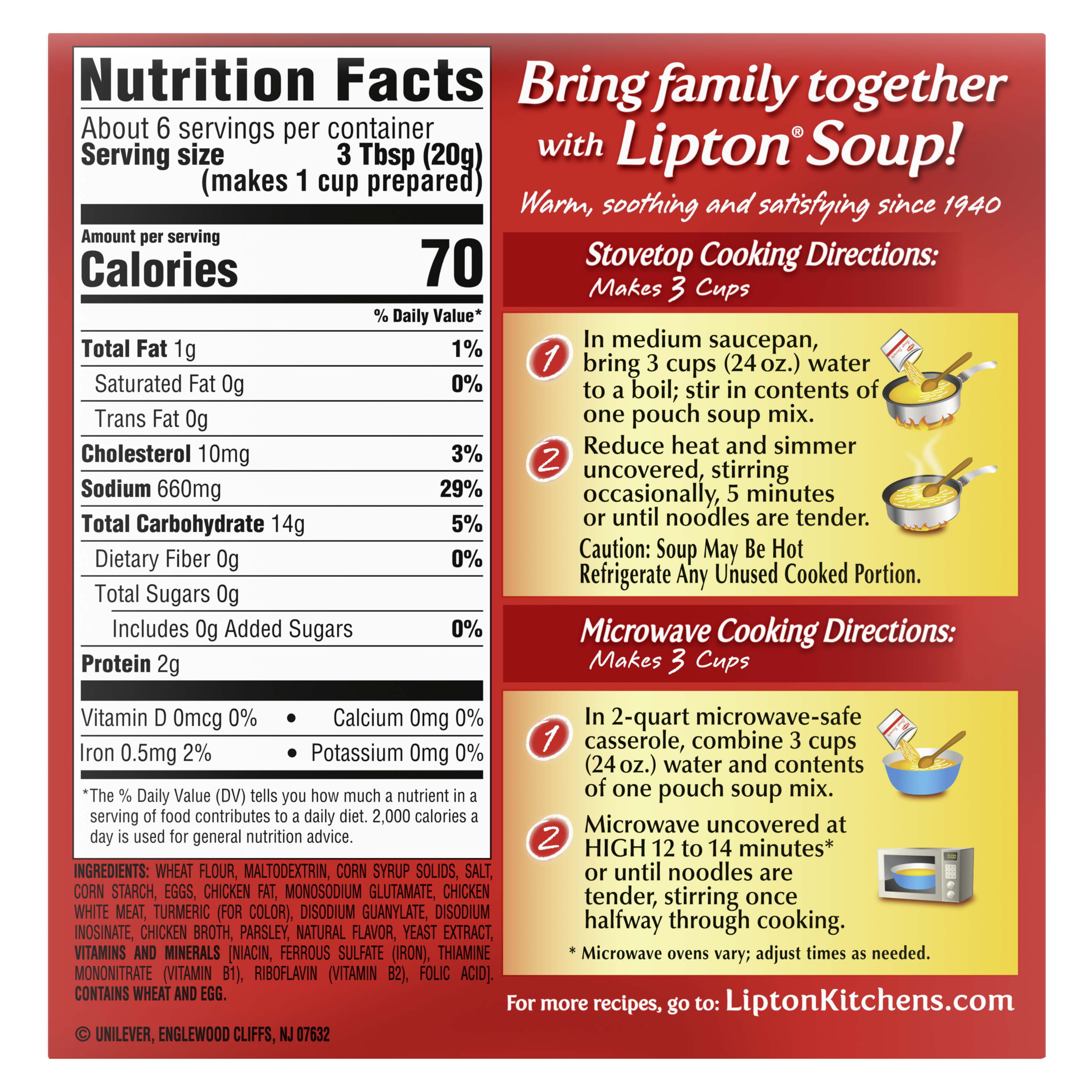 Lipton Chicken Flavor Noodle Soup Mix