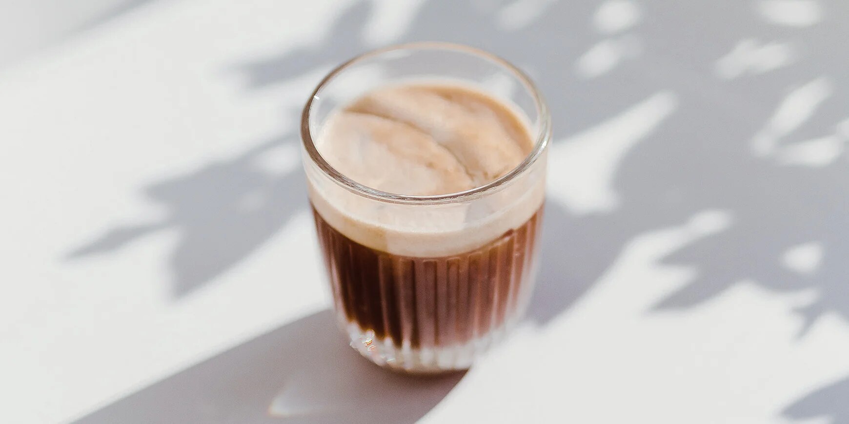 Coffee on white table
