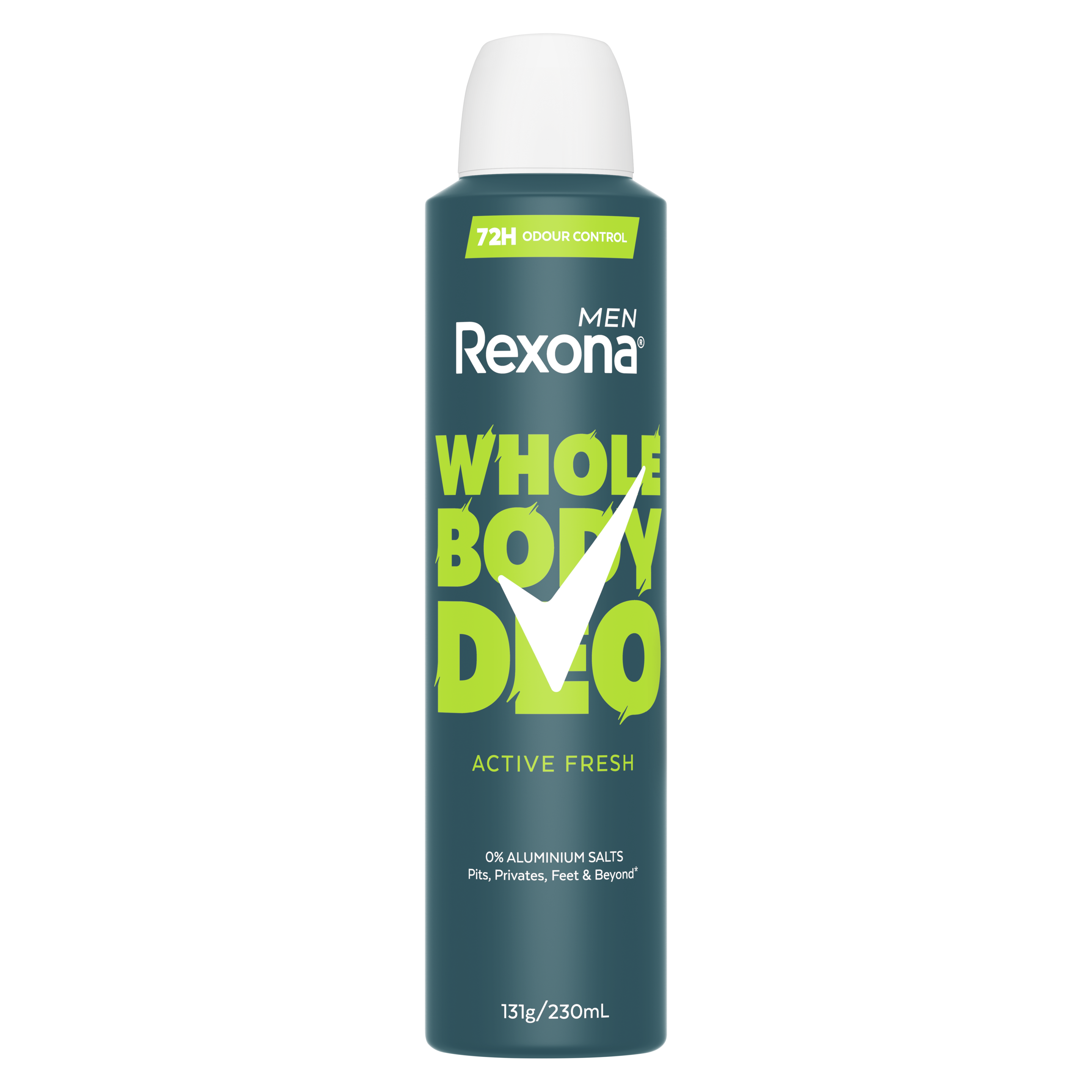 Rexona Men's Active Fresh Whole Body Deodorant Aerosol 230mL