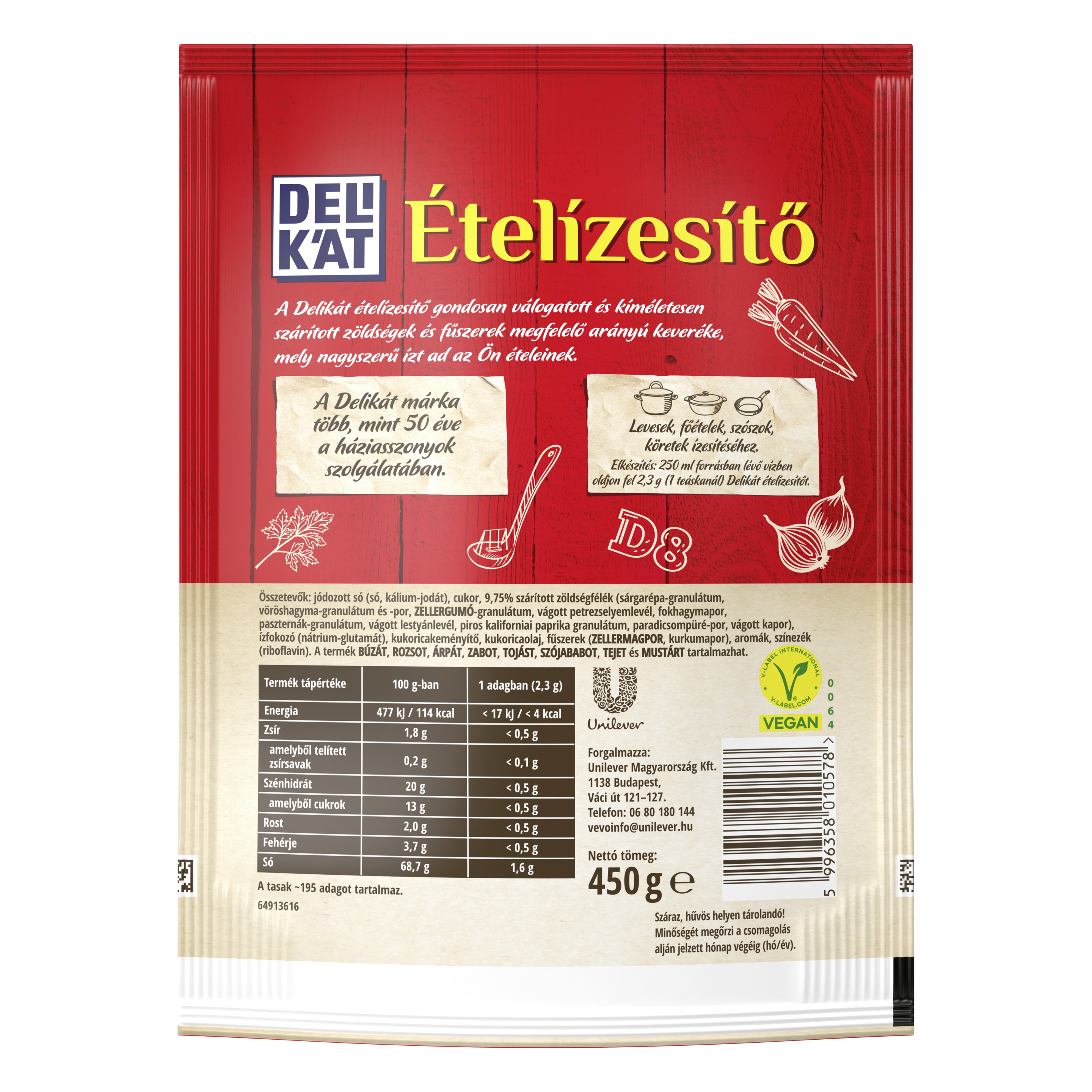 Delikát Ételízesítő 450g