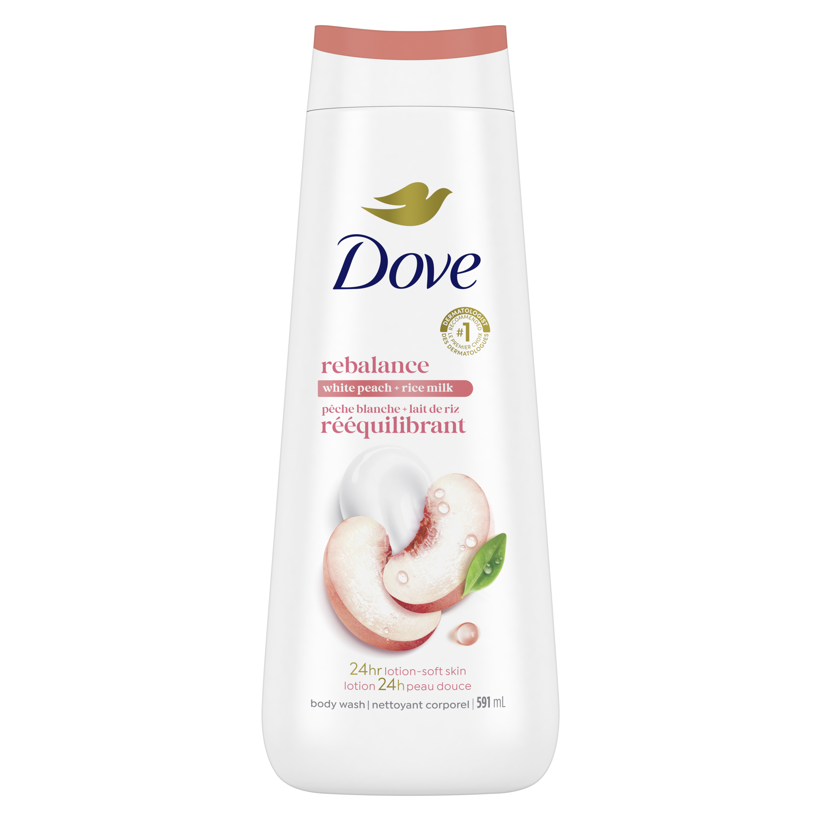 Dove White Peach + Rice Milk Body Wash packshot