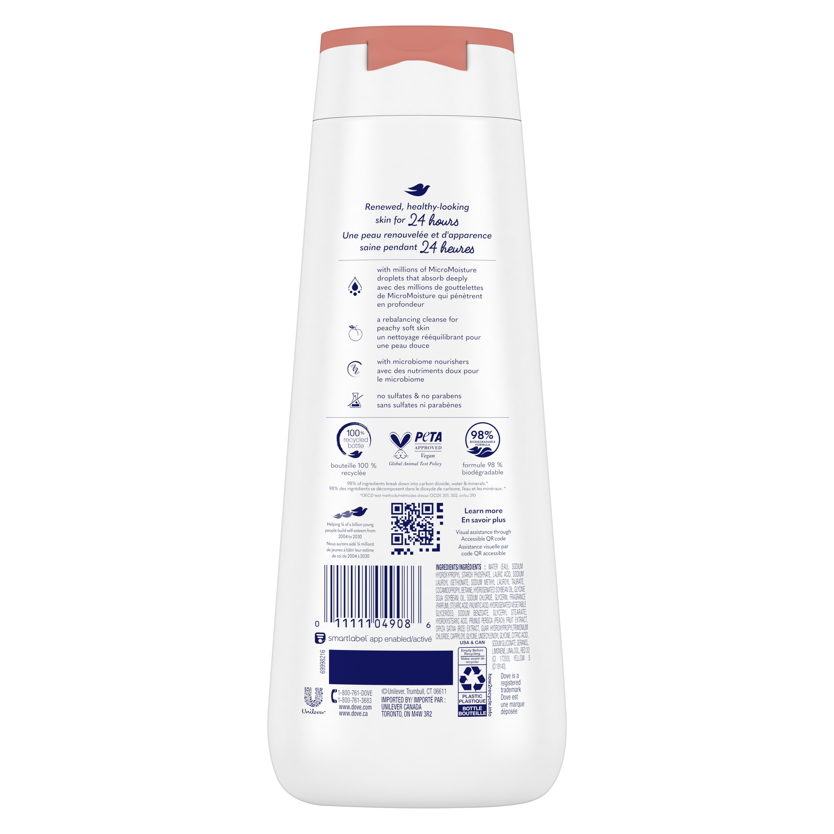 Dove White Peach + Rice Milk Body Wash
