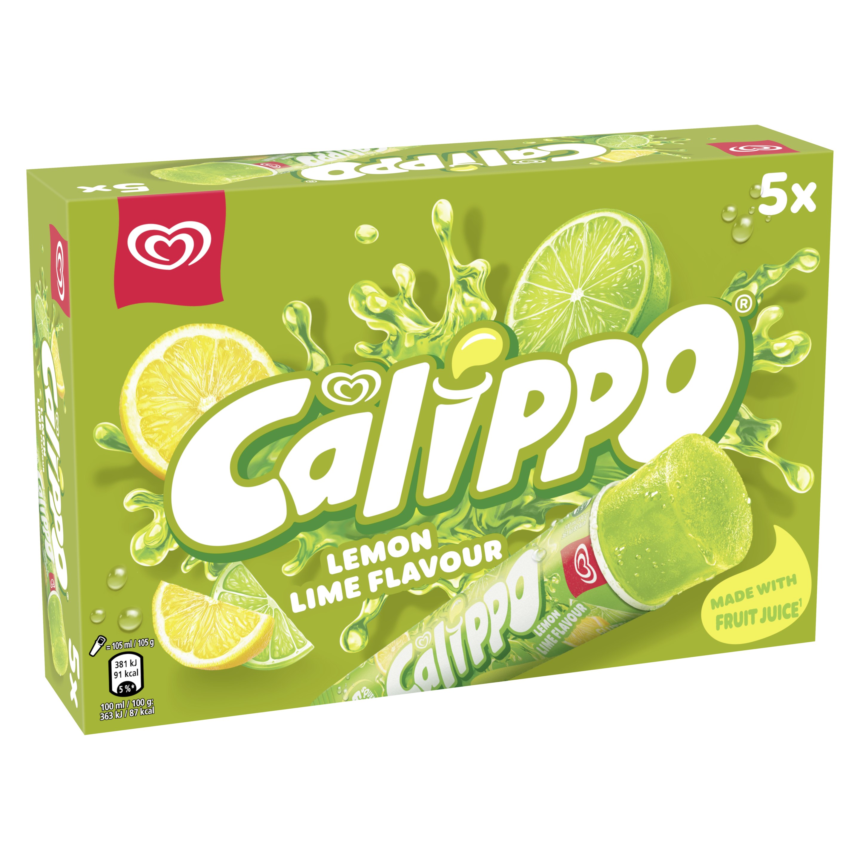 Calippo Lima-Limón x 5 packshot