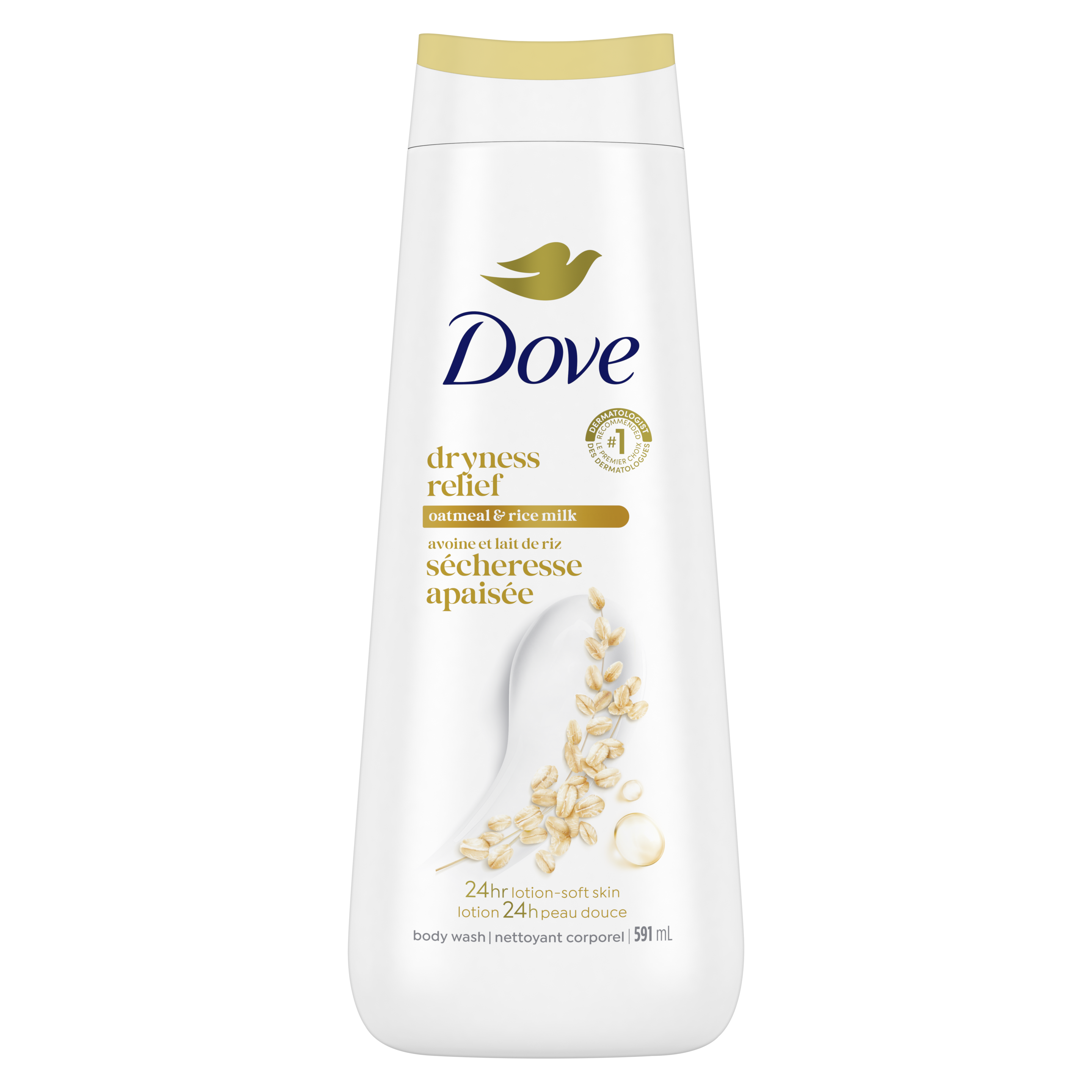 Dove Oatmeal + Rice Milk Body Wash Dryness Relief packshot