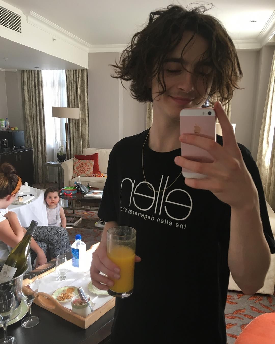  You can rock long curly locks with the right attitude. (Credit: instagram/tchalamet)