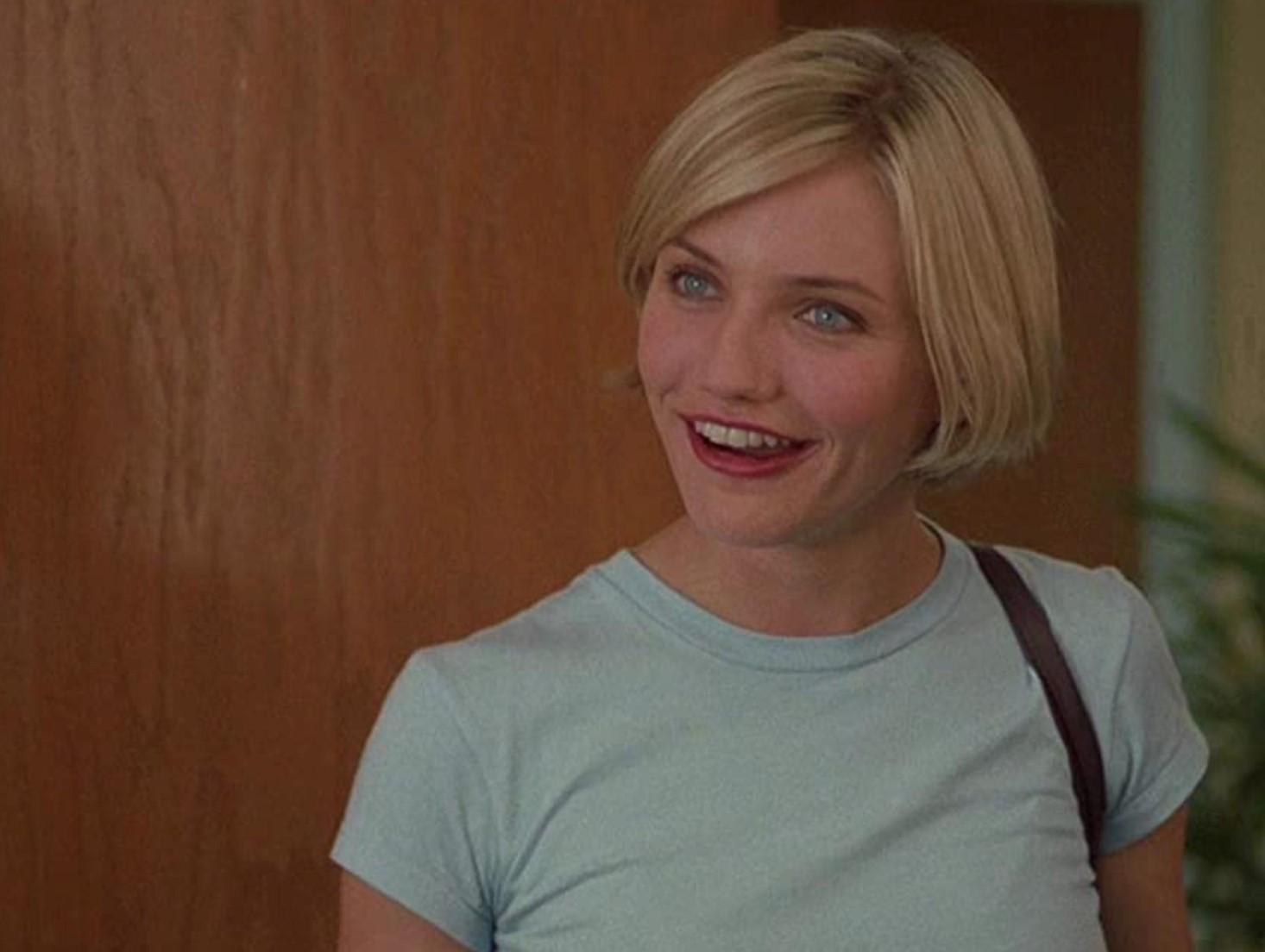 Cameron Diaz with a short blonde bob