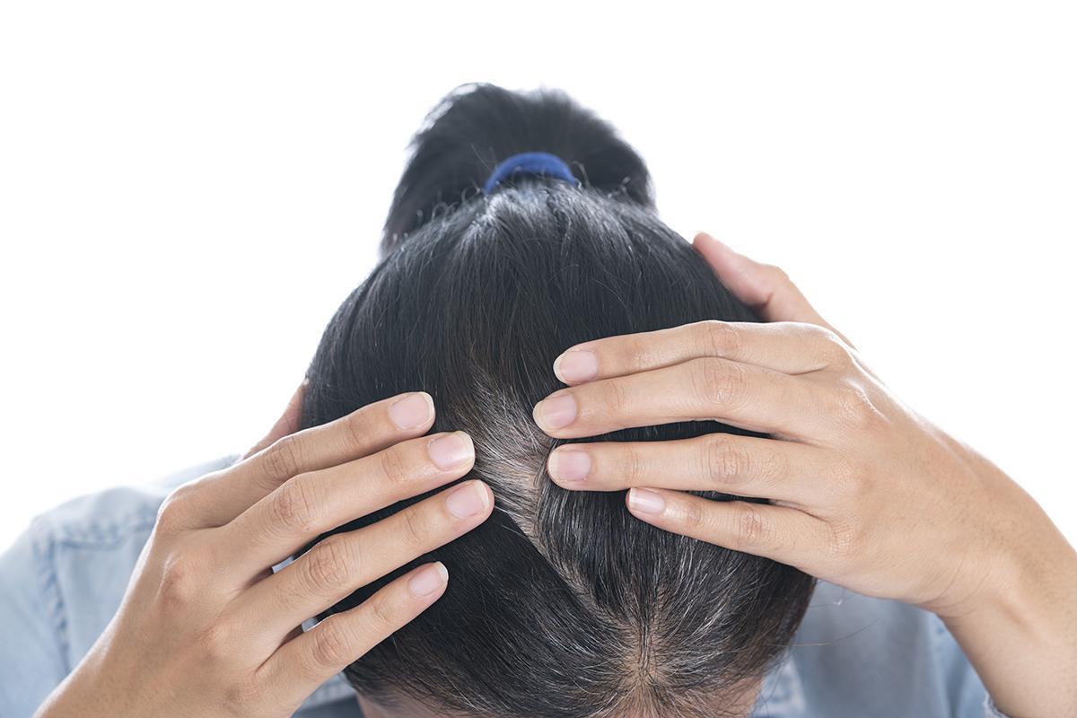 Woman with graying hair