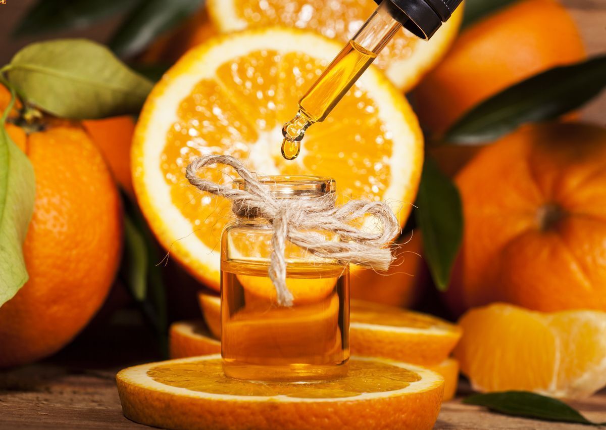 Orange oil amid oranges