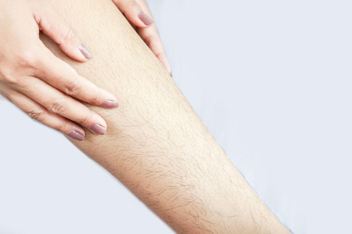 Closeup of legs with hair 