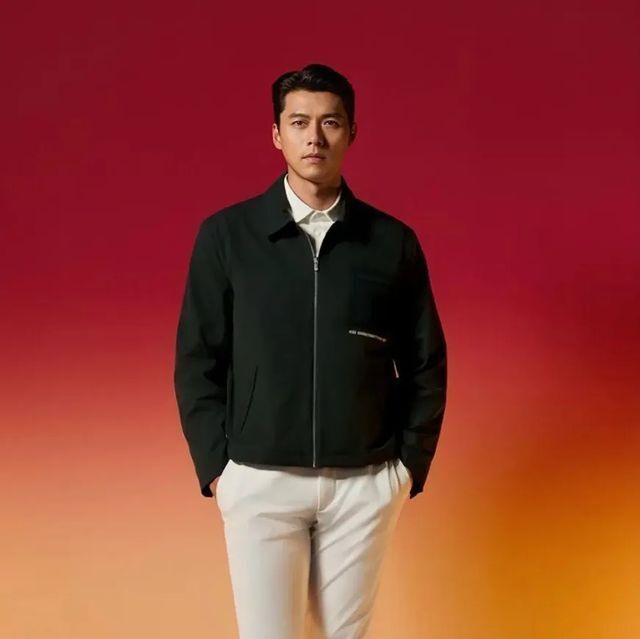 K drama celebrity Hyun Bin dressed in layers 