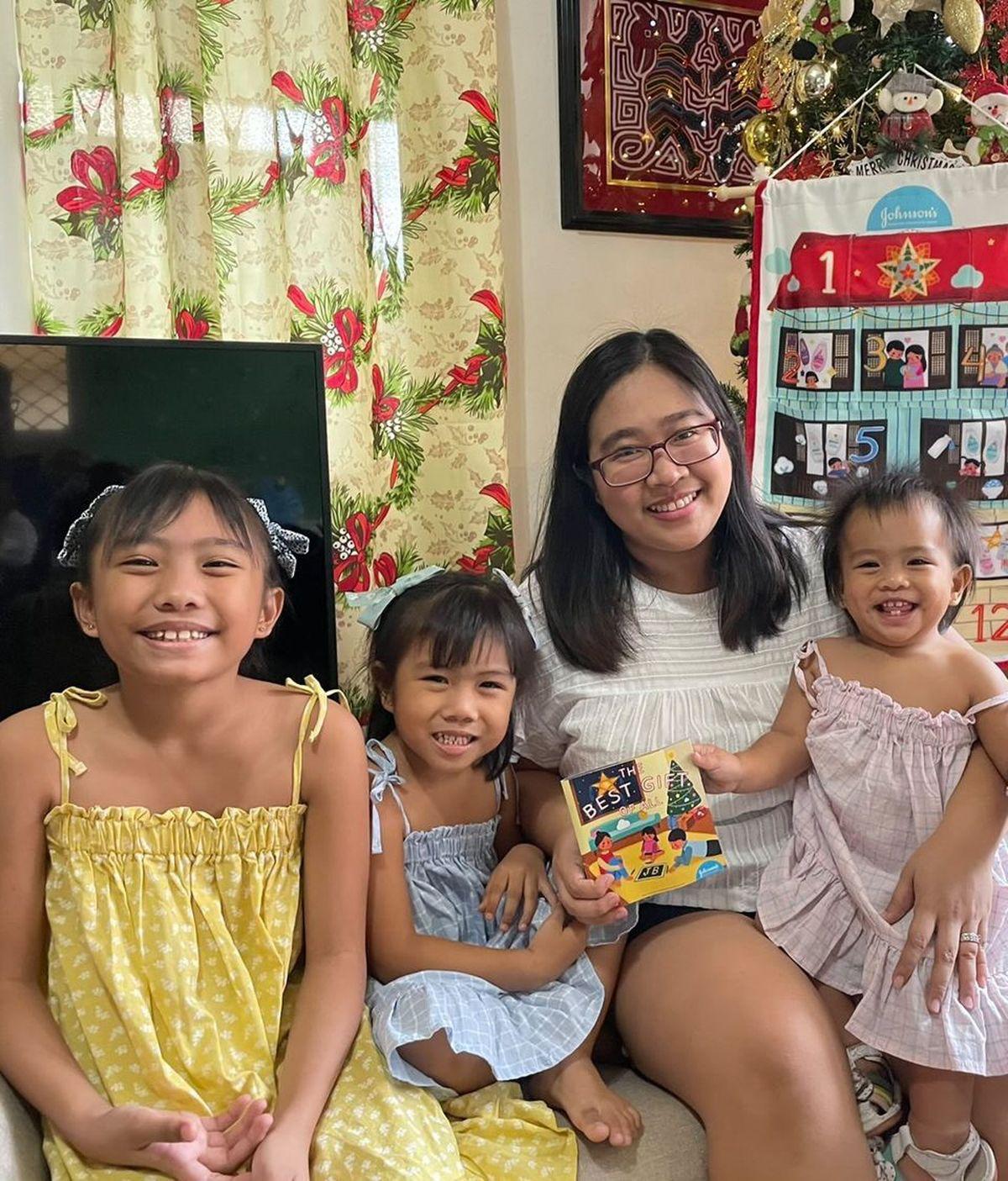 Asian mom with three daughters