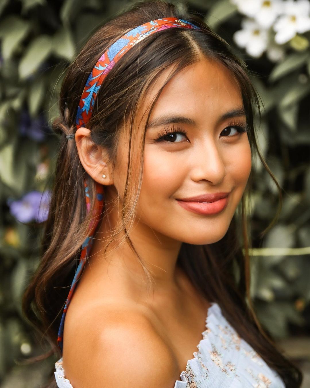 Gabbi Garcia wearing a colorful headband.