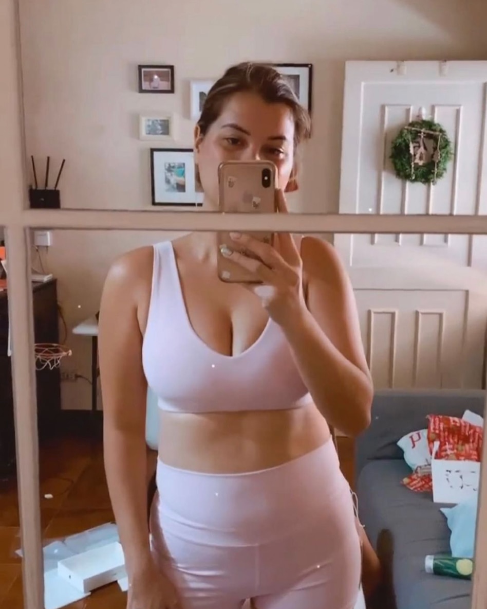 woman in workout clothes