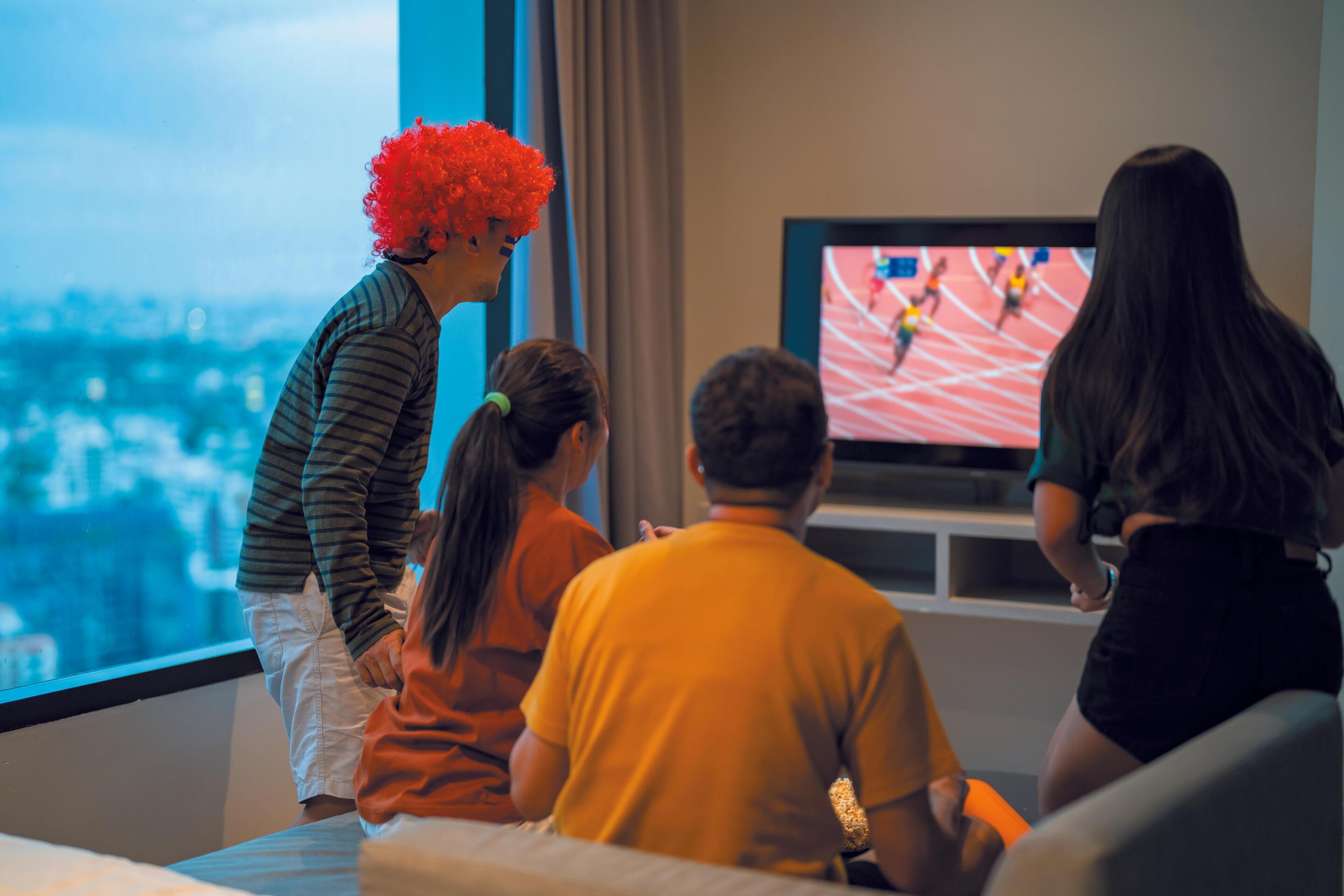 Group of friends hanging out