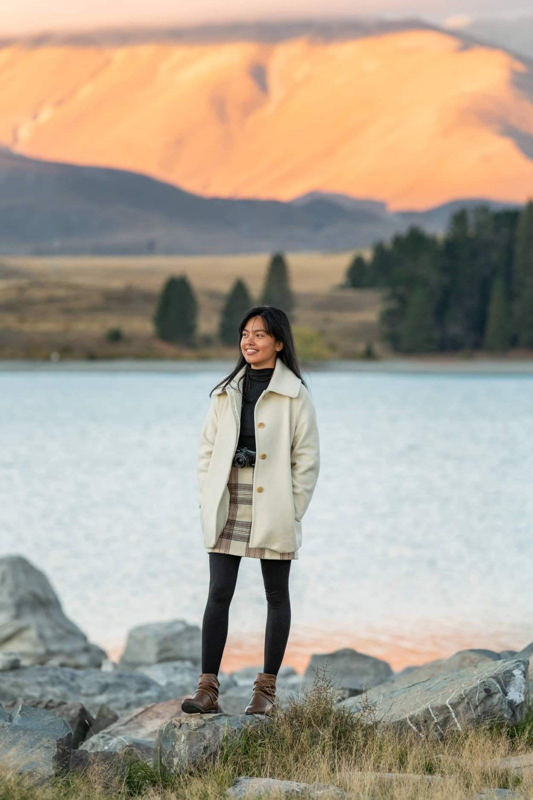 Woman outdoors in New Zealand
