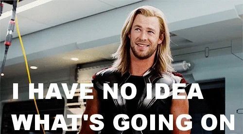 A gif of Thor being a himbo.