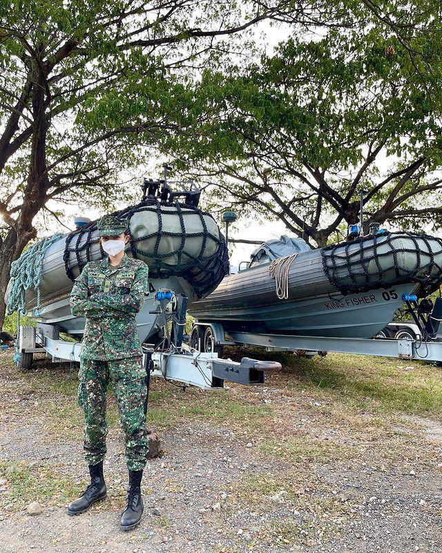 Woman in navy uniform
