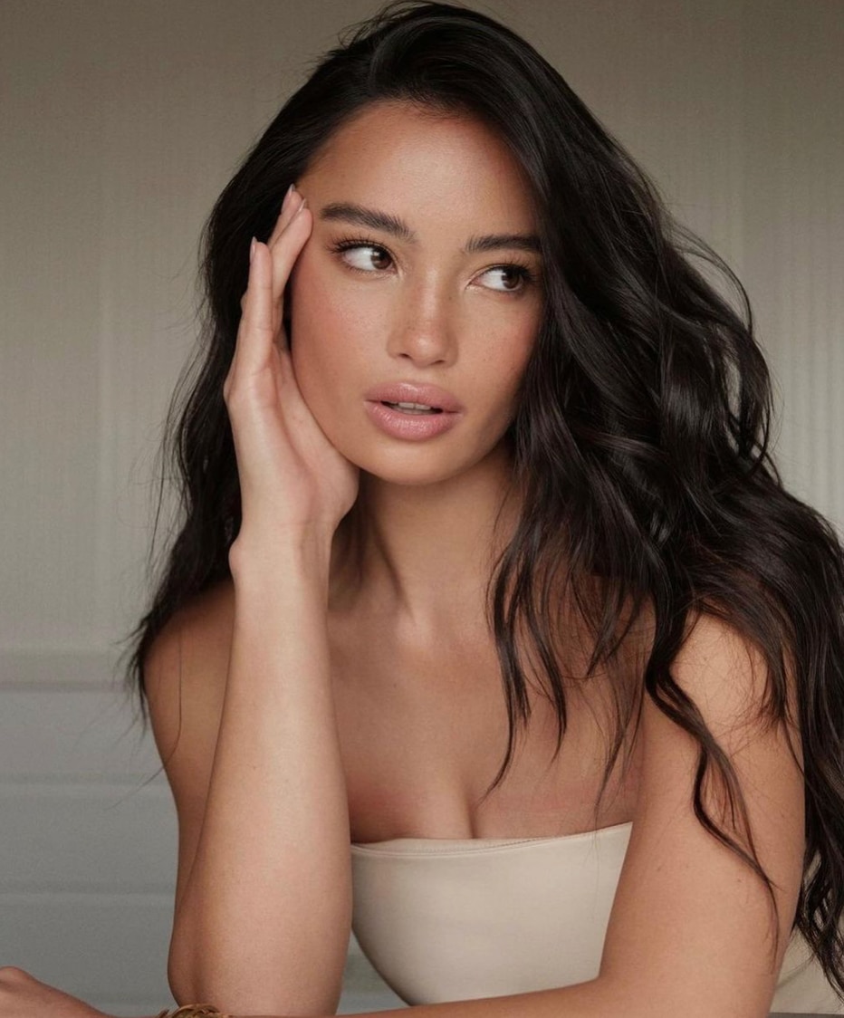 Filipino American model Kelsey Merritt wears light makeup