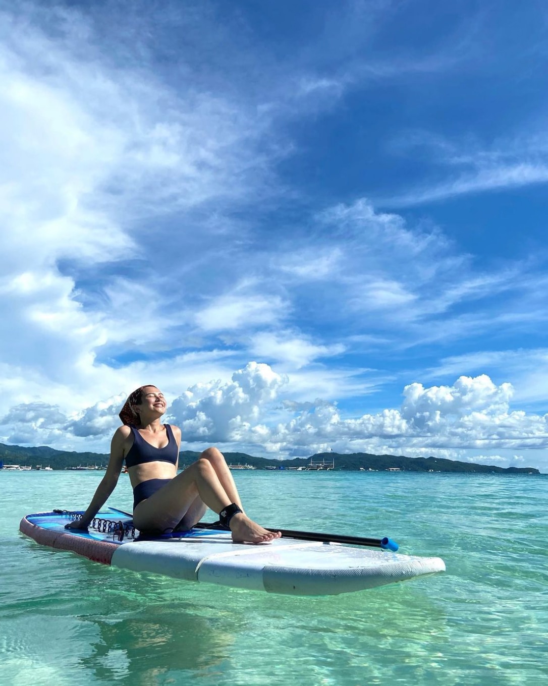 Woman on a paddleboard