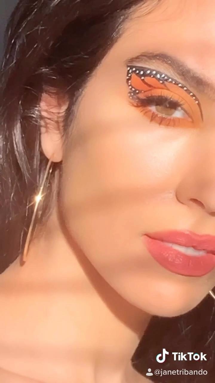 Janet Ribando’s butterfly makeup look 