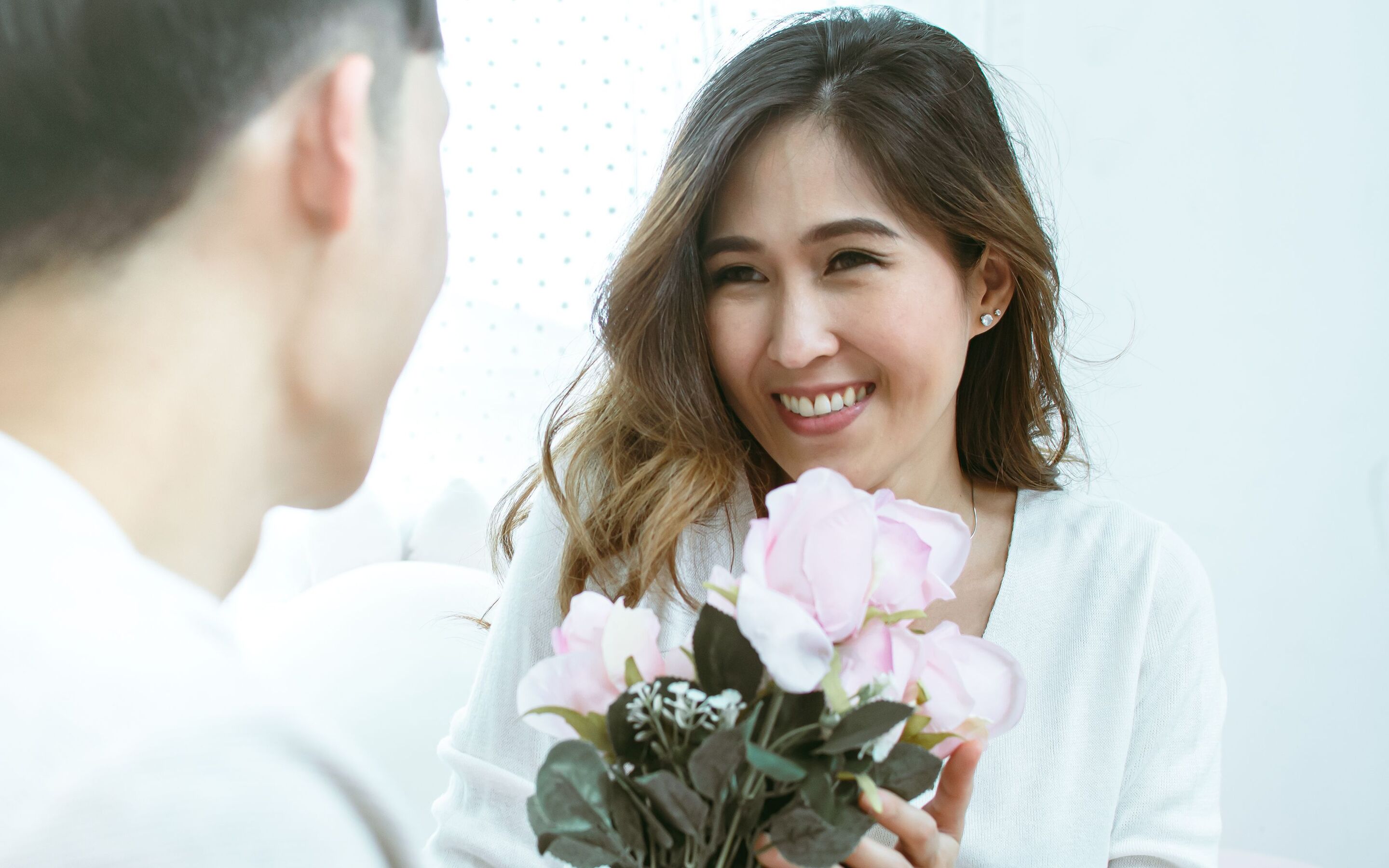 Happy smiling woman.