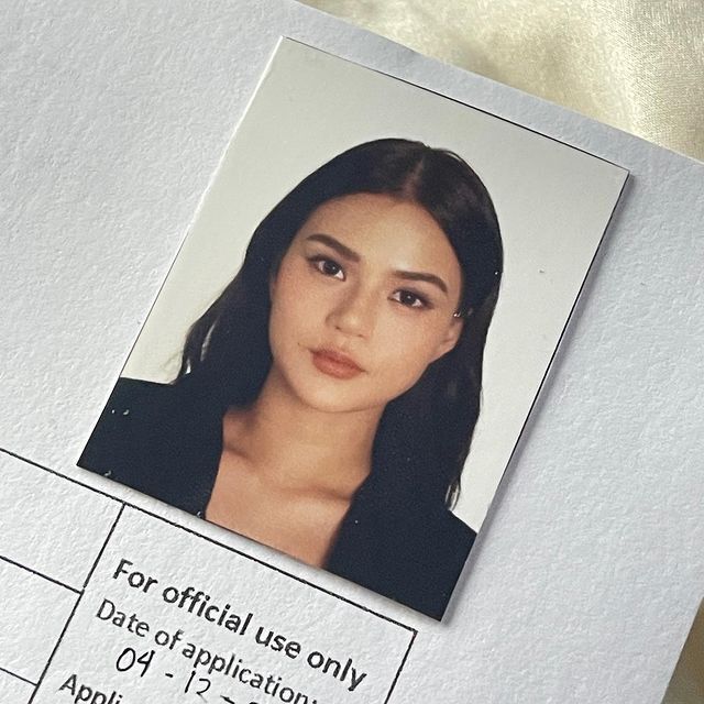An ID picture of Maris Racal with black blazer and shoulder-length hair. 