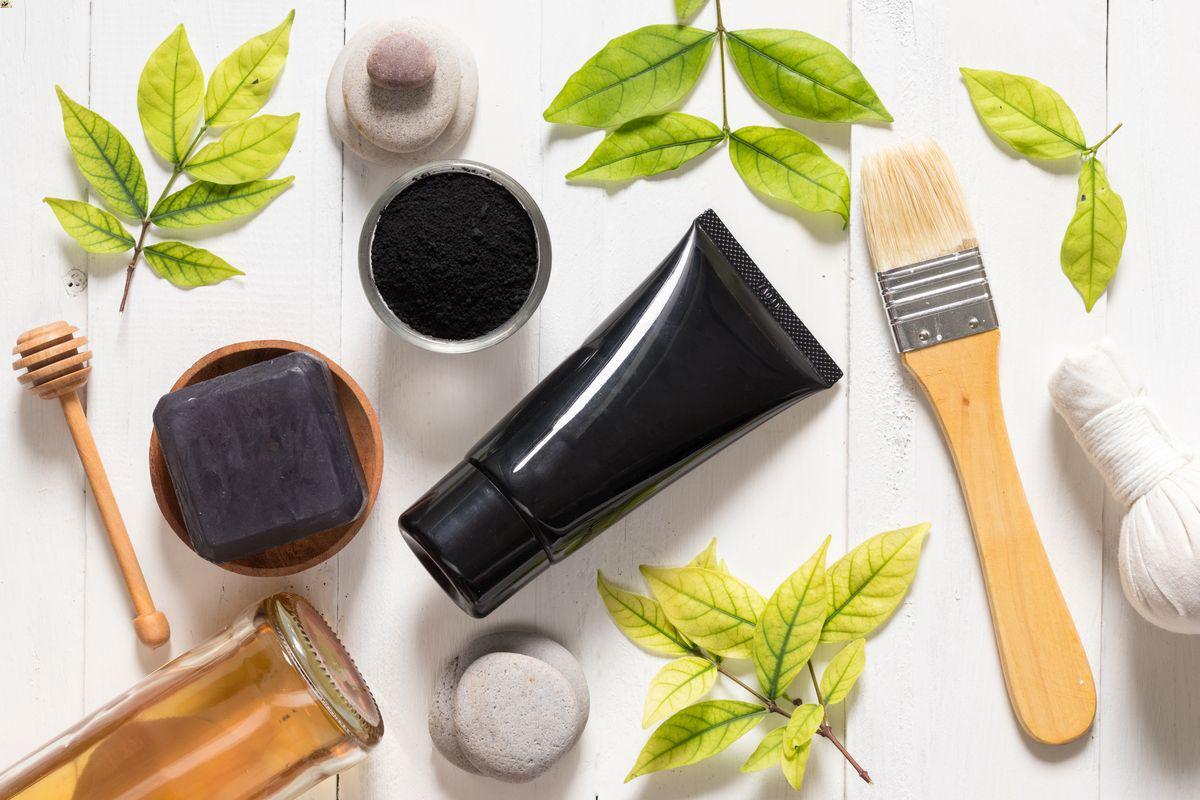Activated charcoal skin care spread 