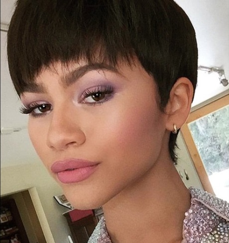 Zendaya keeping it feminine with bangs