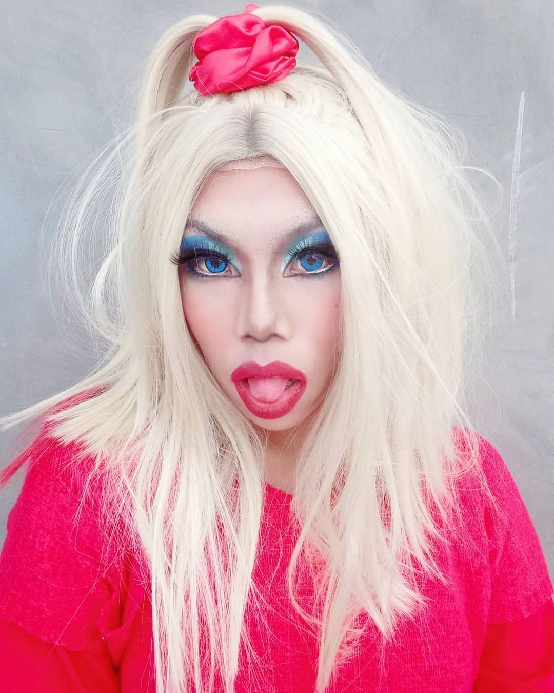 “I’m the bright red scare with the long, blonde hair.” Tiffany shares she was inspired by Katya Zamolodchikova. (Credit: instagram/thetifutofu)