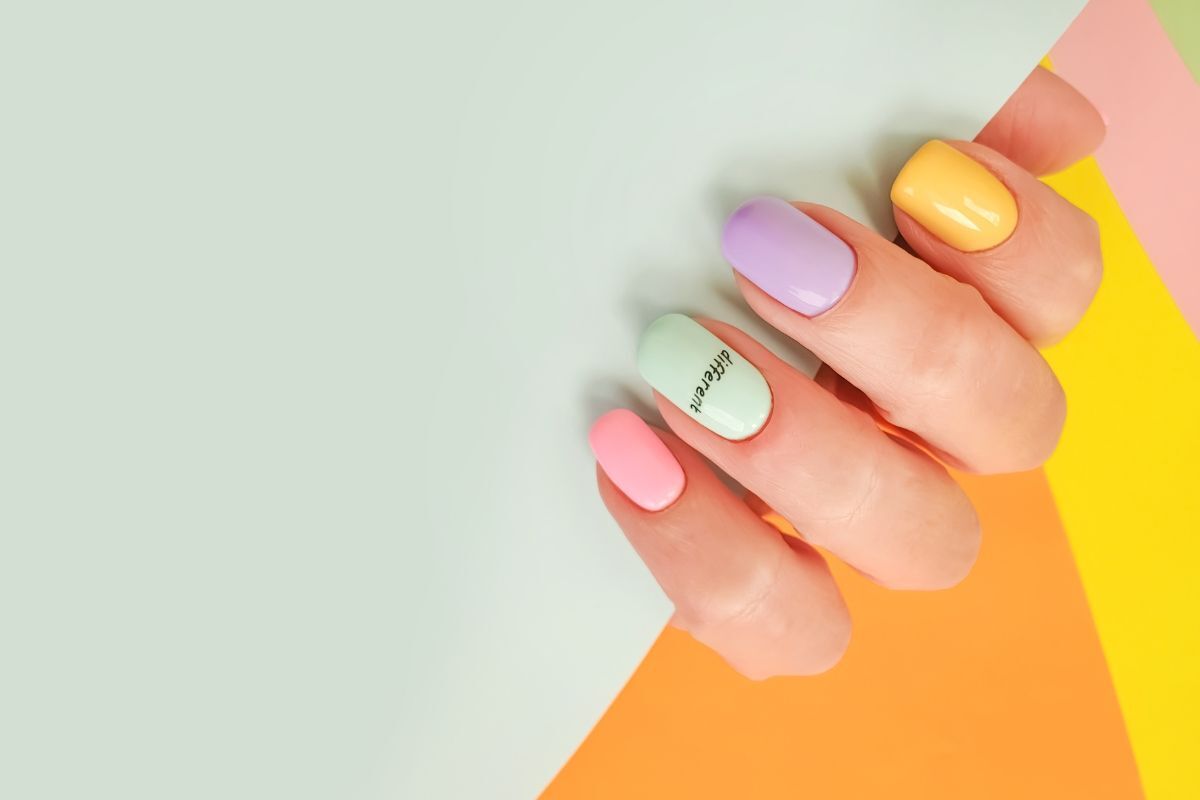 nail cầu vồng kẹo ngọt