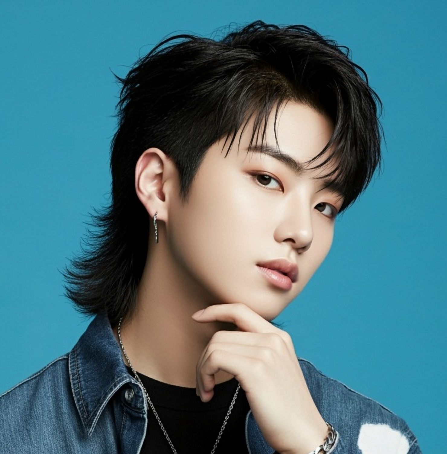 Tóc mullet nam cho mặt tròn