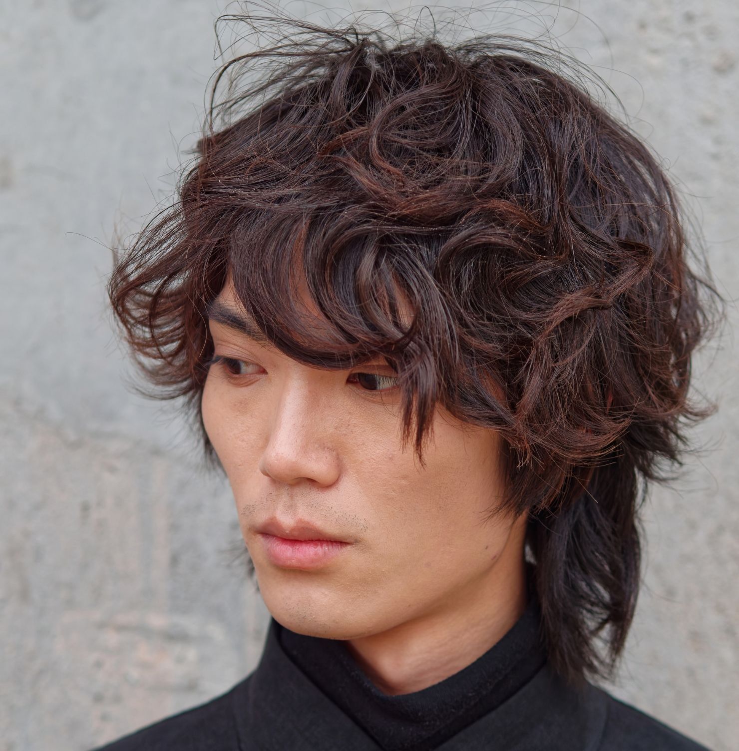 Tóc mullet nam xoăn