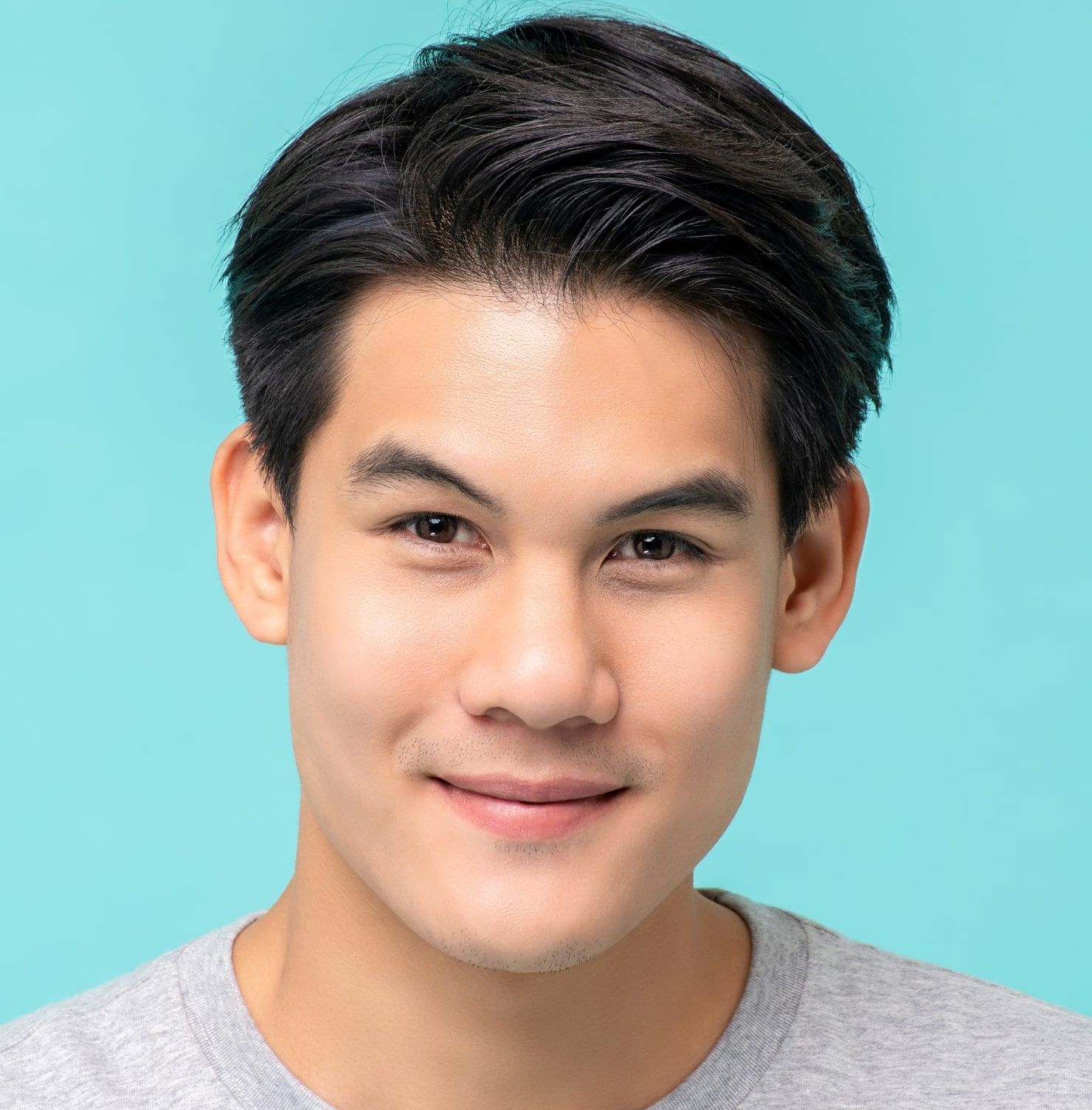 Tóc 6/4 kiểu không uốn