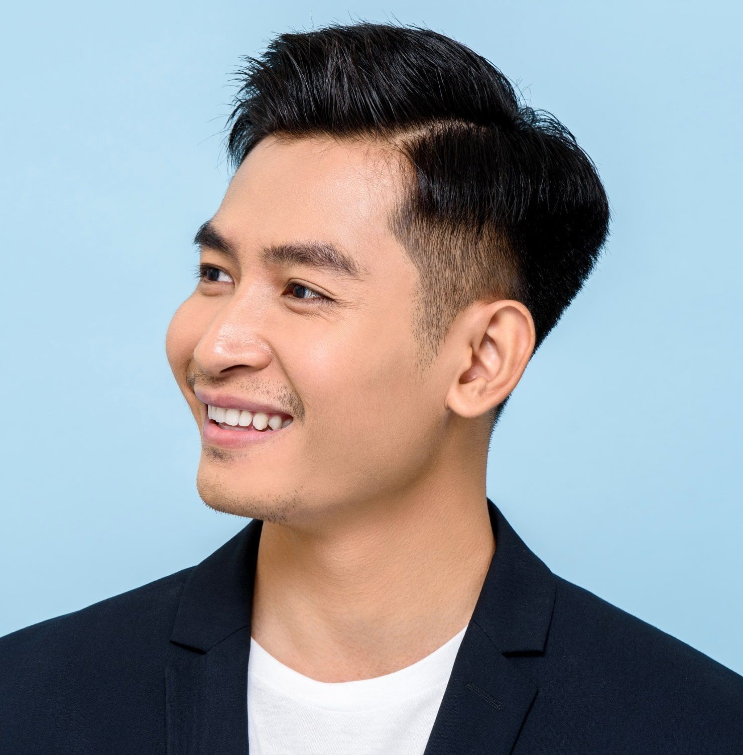 Tóc 6/4 nam vuốt dựng