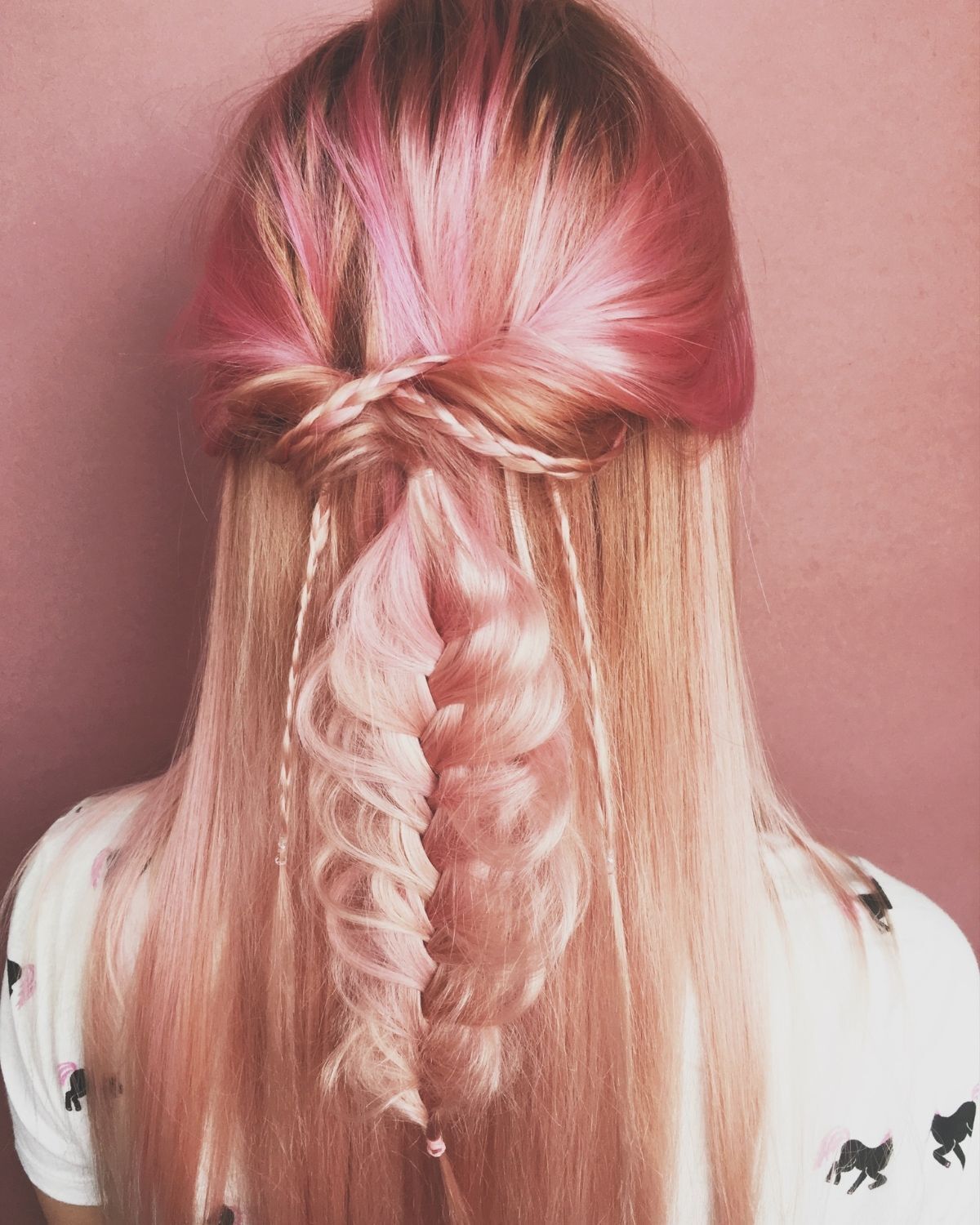 tóc hồng trà sữa