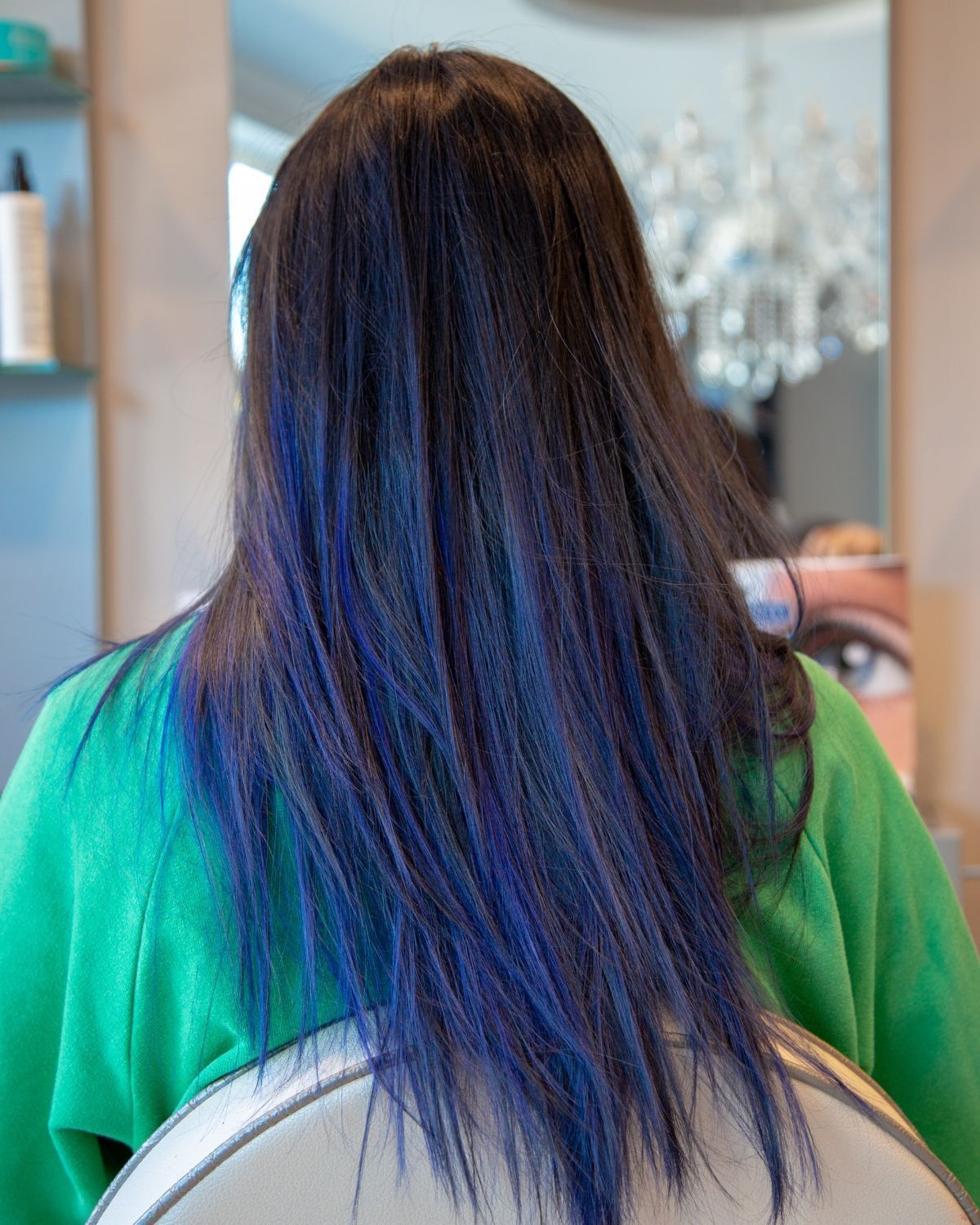 Nhuộm ombre xanh dương